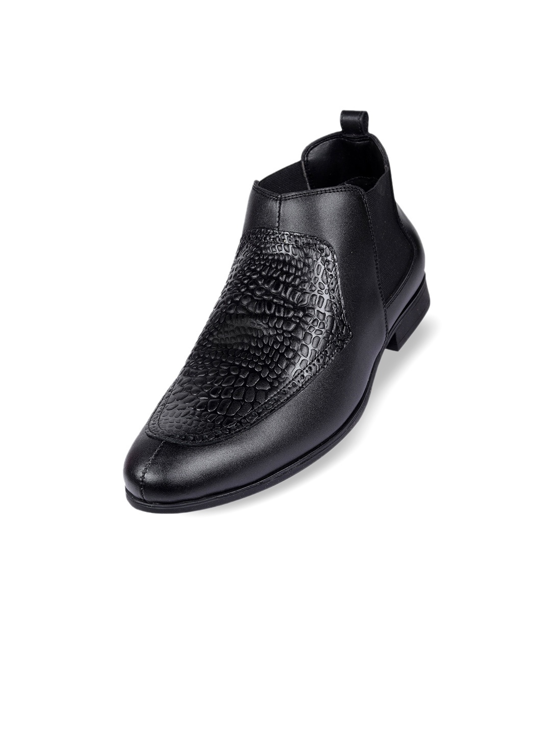 

TANNY SHOES Men Leather Boat Shoes, Black