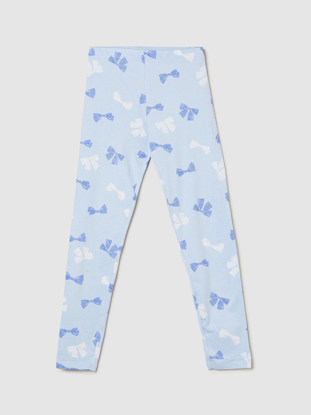 

max Girls Printed Ankle Length Leggings, Blue