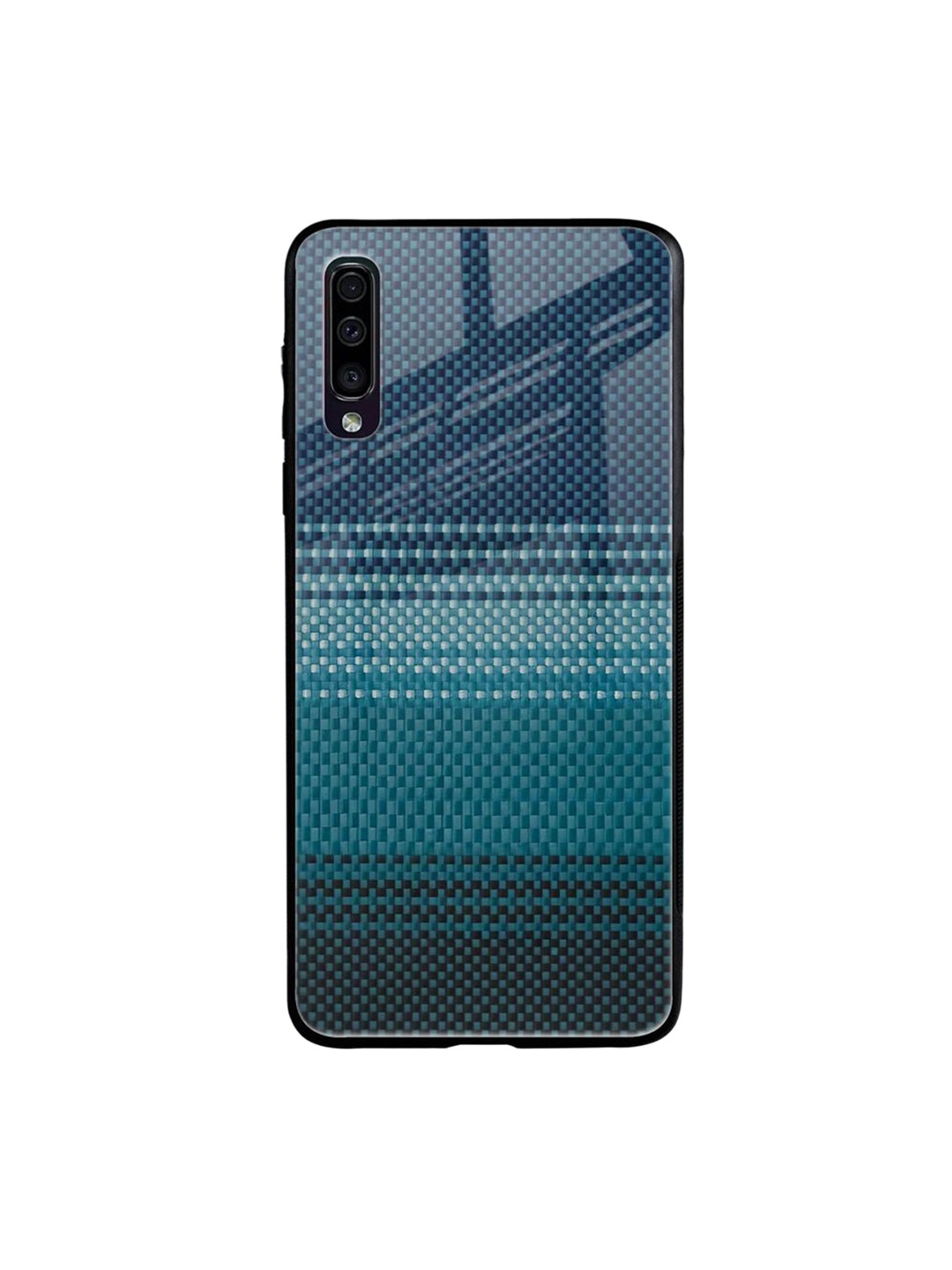 

QRIOH Modern Rug Printed Samsung Galaxy A50 Back Case, Blue