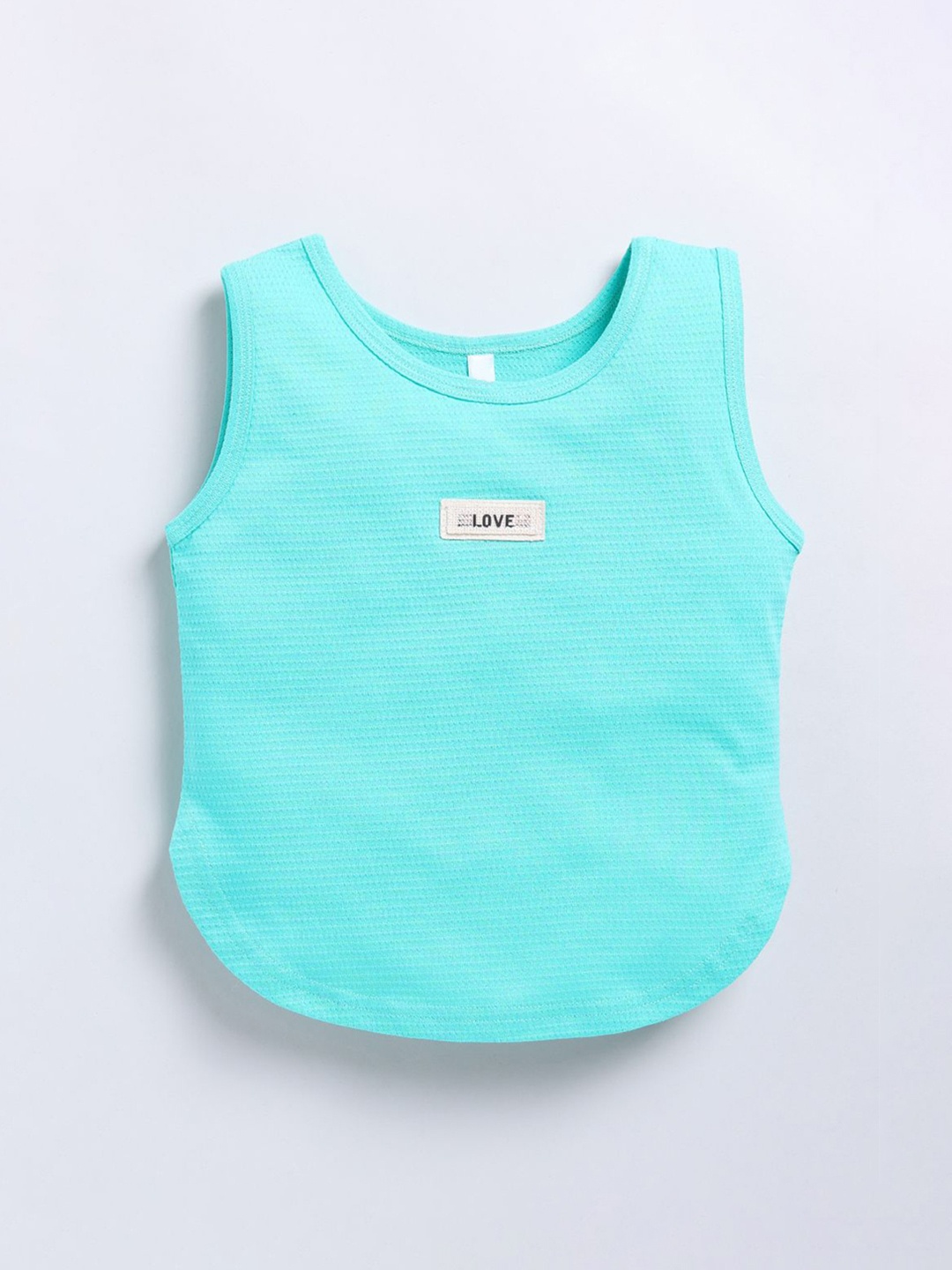 

Ginie Girls Logo Printed Breathable Vest, Blue