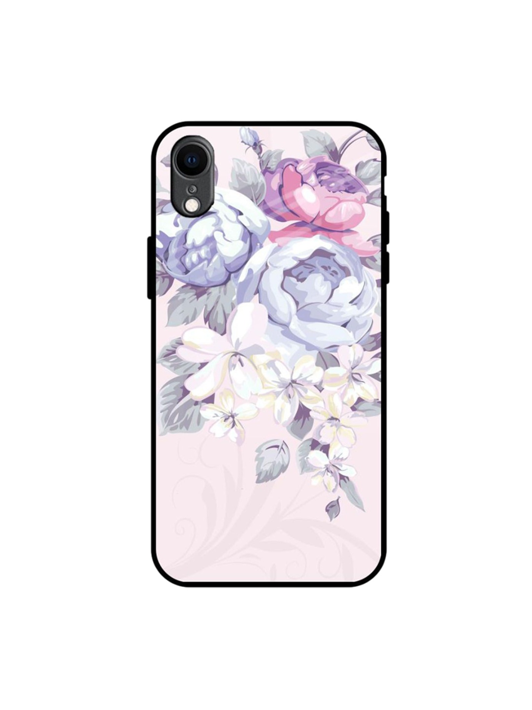 

QRIOH Floral Printed iPhone XR Back Case Mobile Accessories, Pink