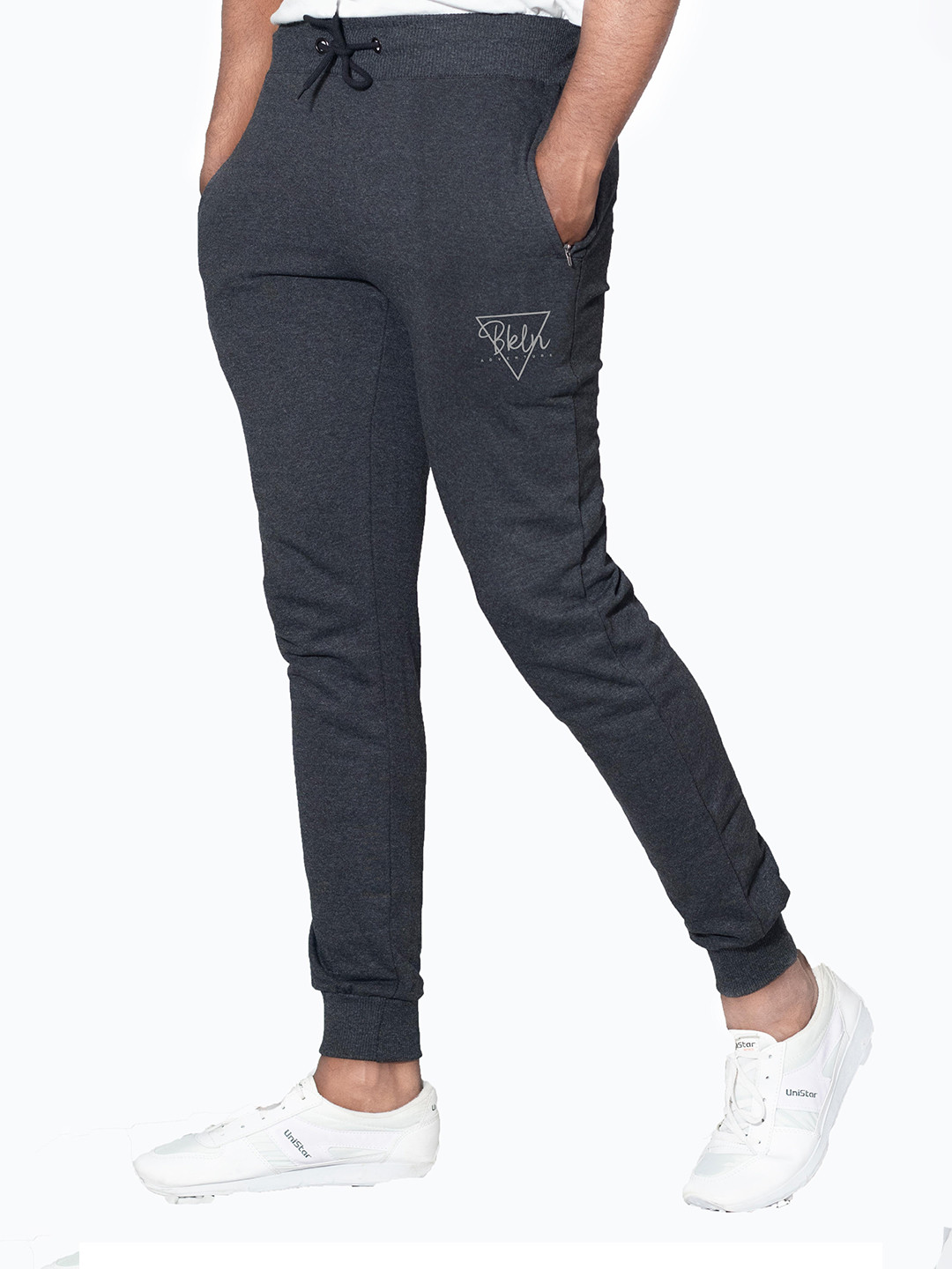 

Moda Rapido Men Pack Of 2 Cotton Mid-Rise Joggers, Charcoal