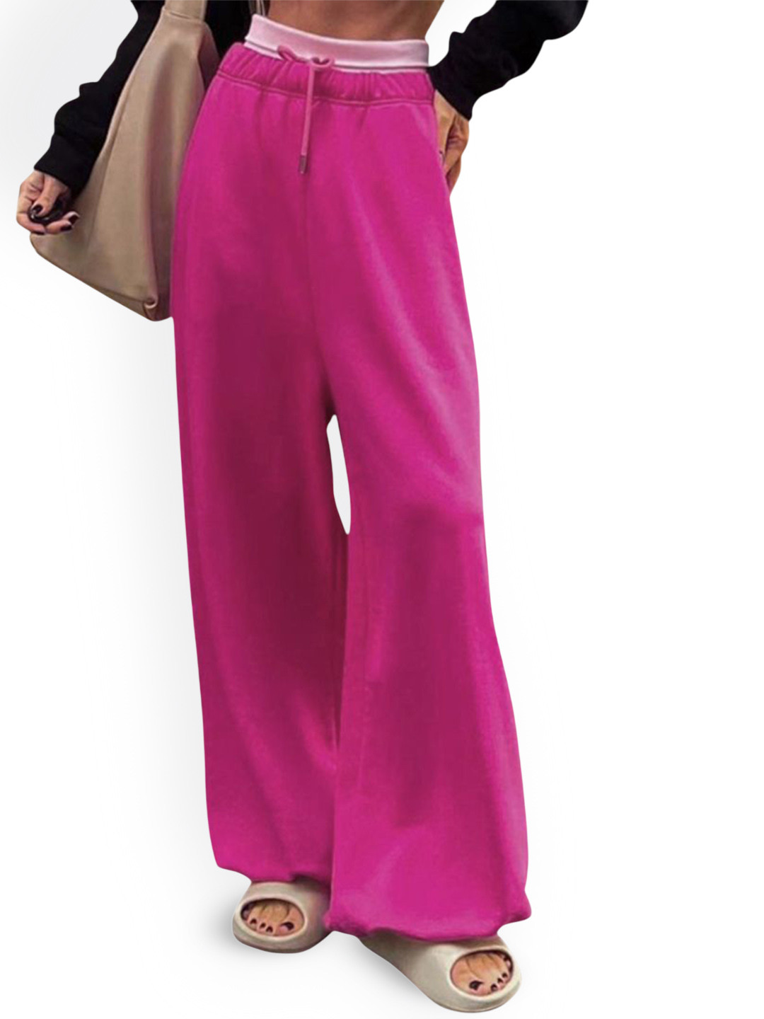

StyleCast Women Mid Rise Relaxed Fit Joggers, Pink