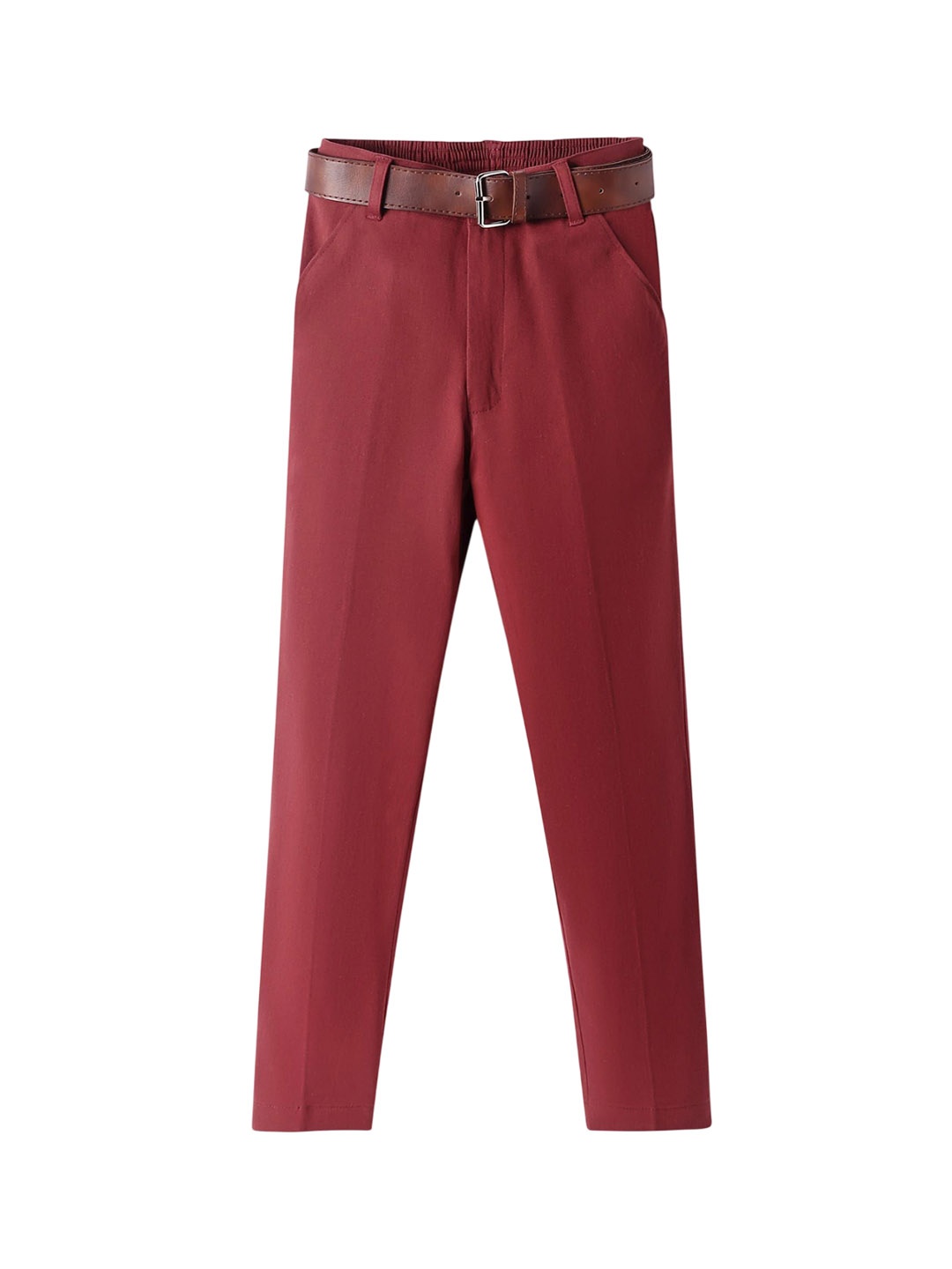 

Mark & Mia Boys Mid-Rise Regular Fit Trousers, Maroon