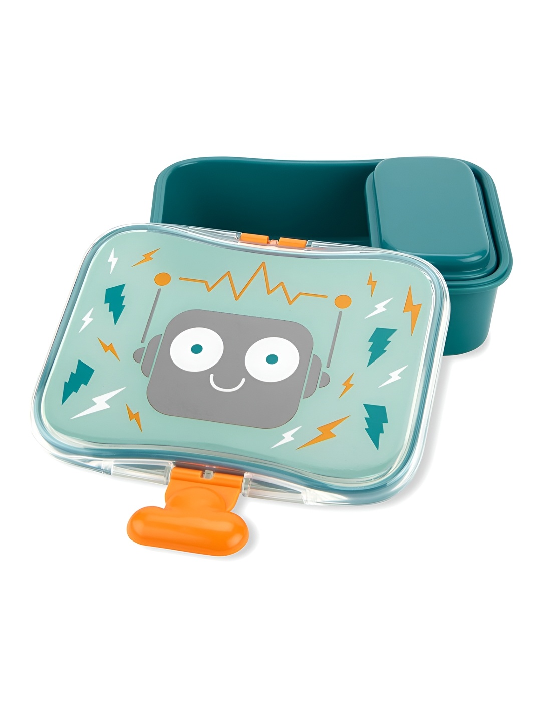 

SKIP HOP Kids Robot Teal & Grey Microwave Safe Lunch Box