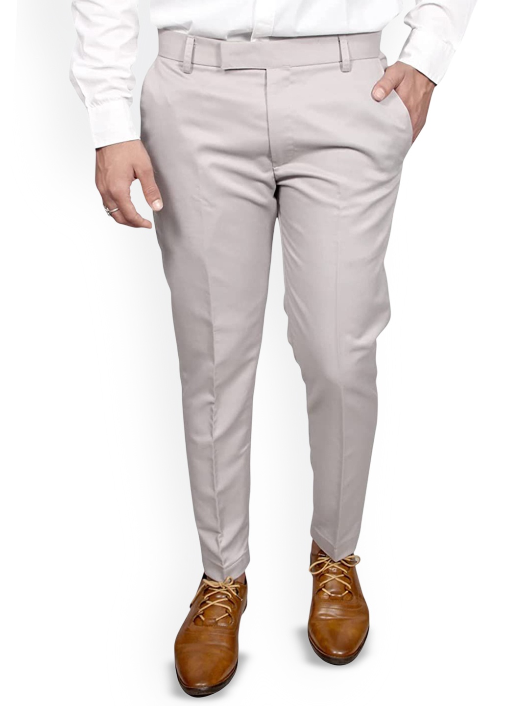 

UC NB FASHION Men Classic Easy Wash Formal Trousers, Grey