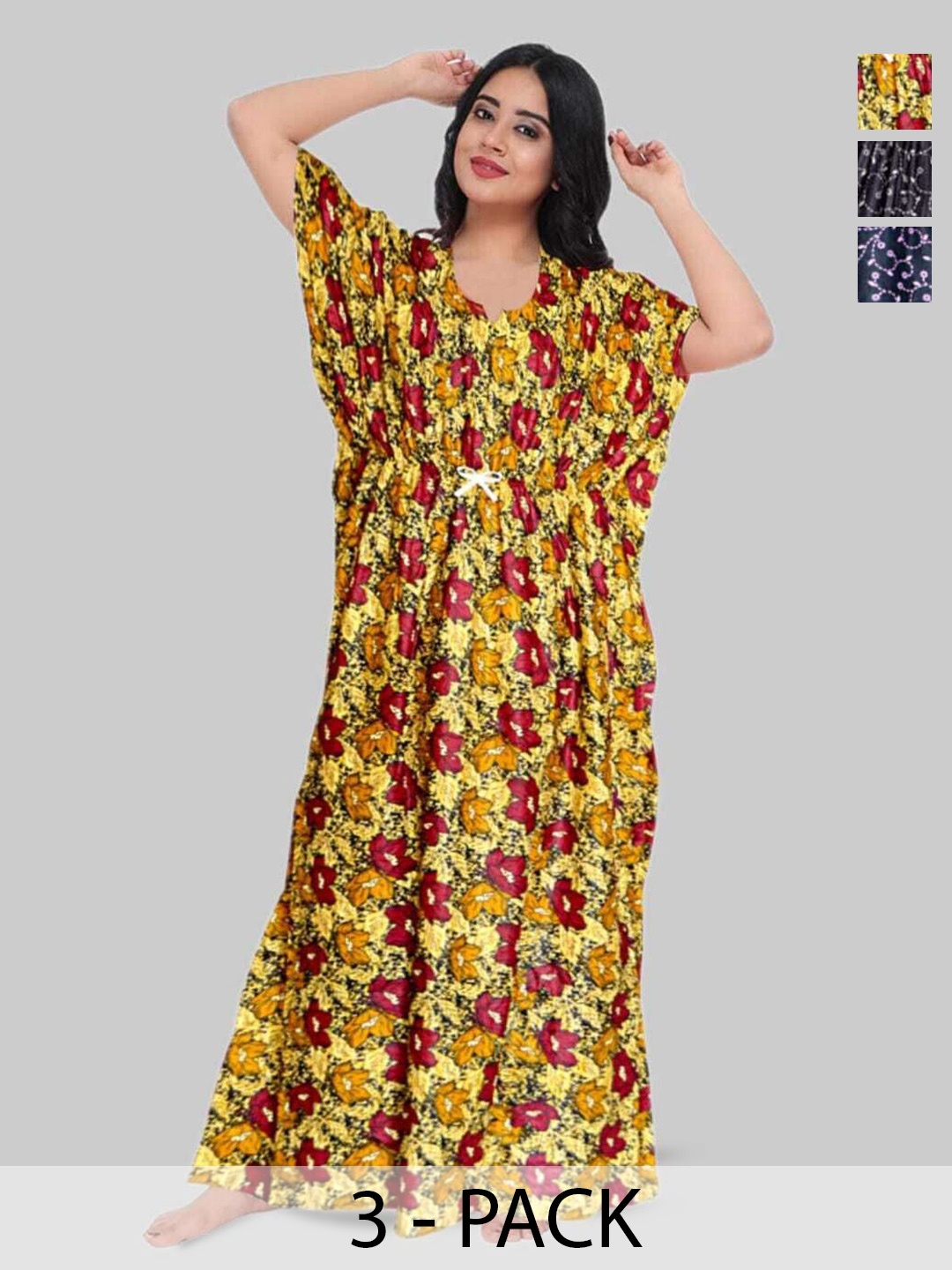 

PR PINK ROYAL Printed Maxi Nightdress, Brown