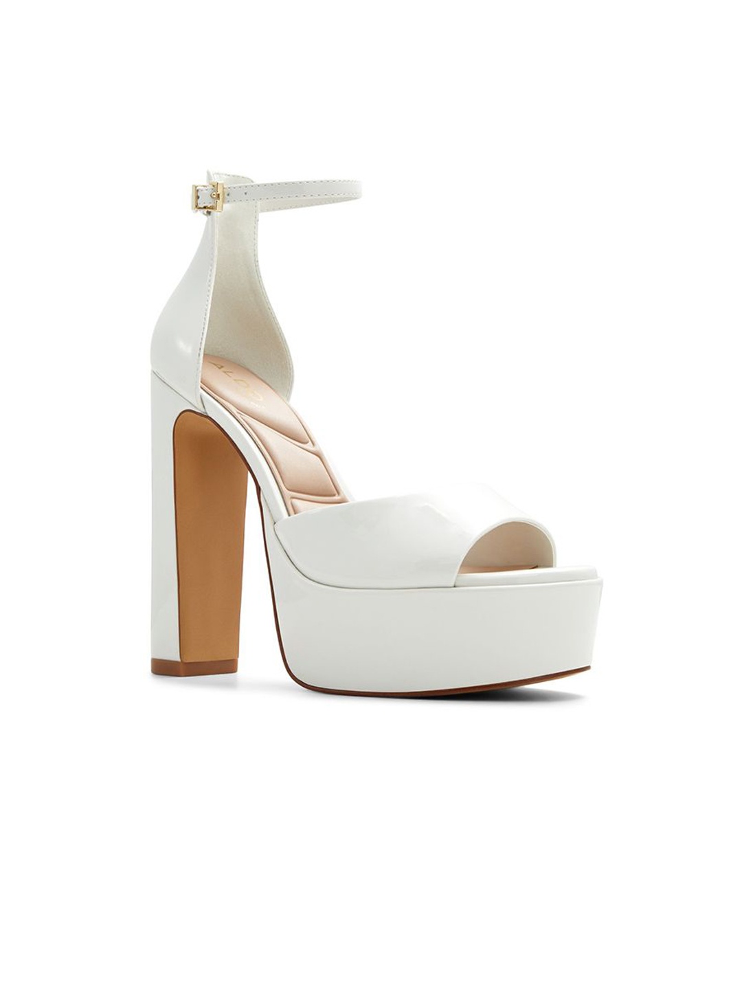 

ALDO Platform Sandals with Buckles, Beige