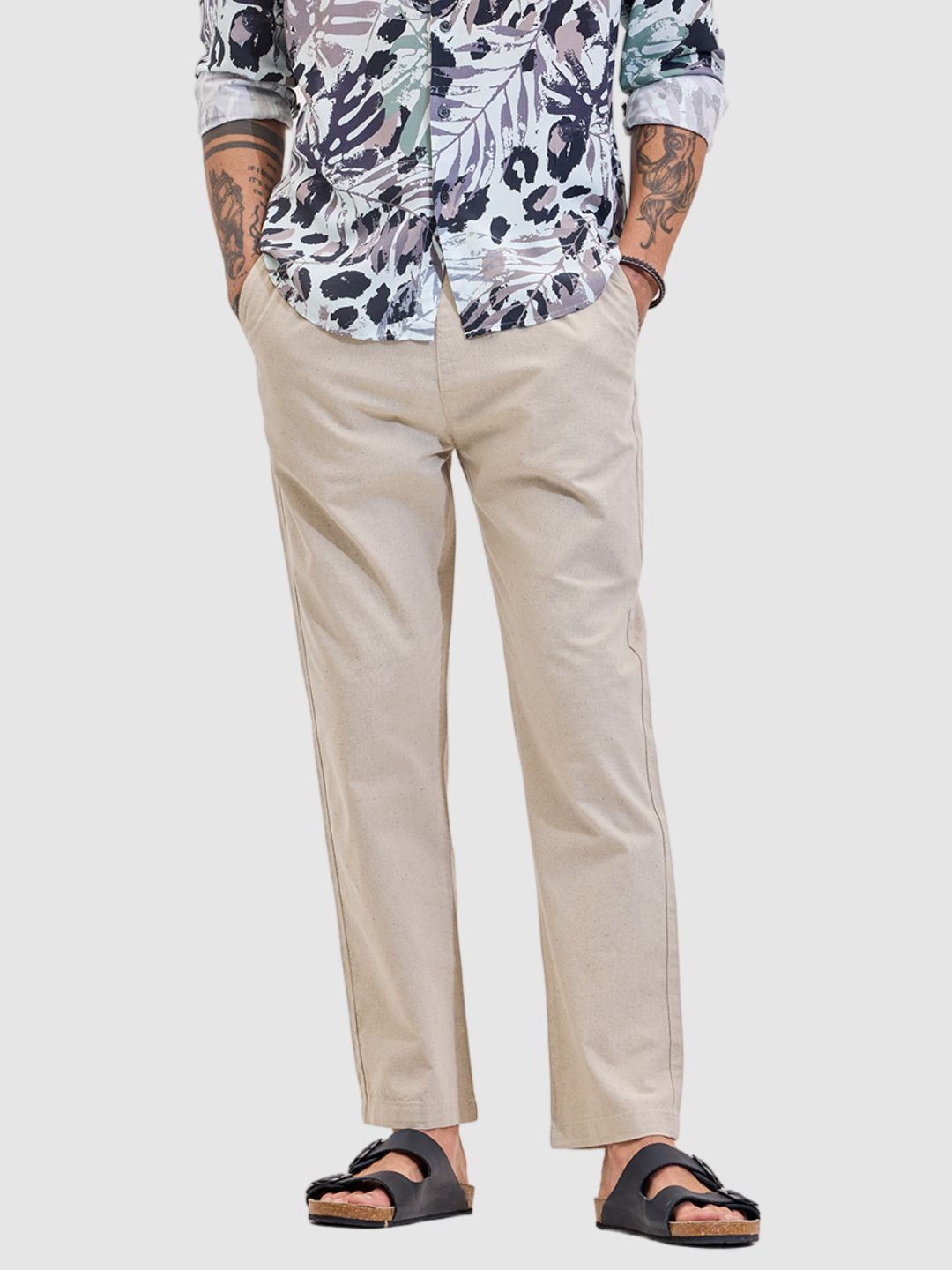 

Snitch Men Classic Trousers, Beige