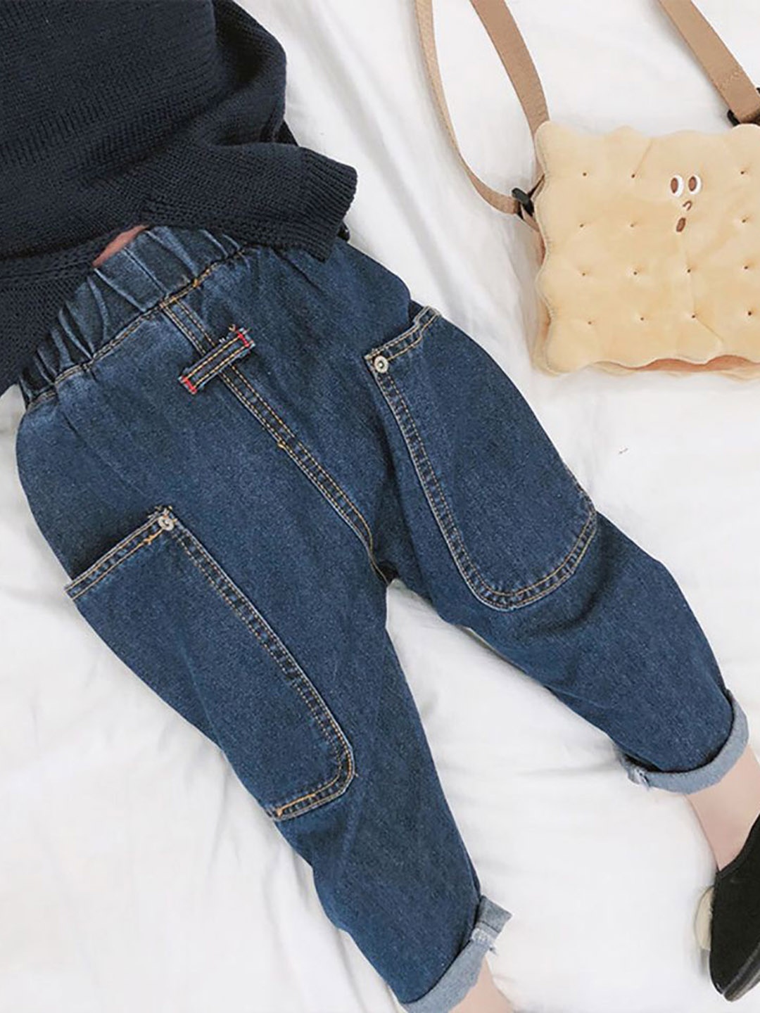 

StyleCast x Revolte Girls Cotton Mid-Rise Heavy Fade Jeans, Blue