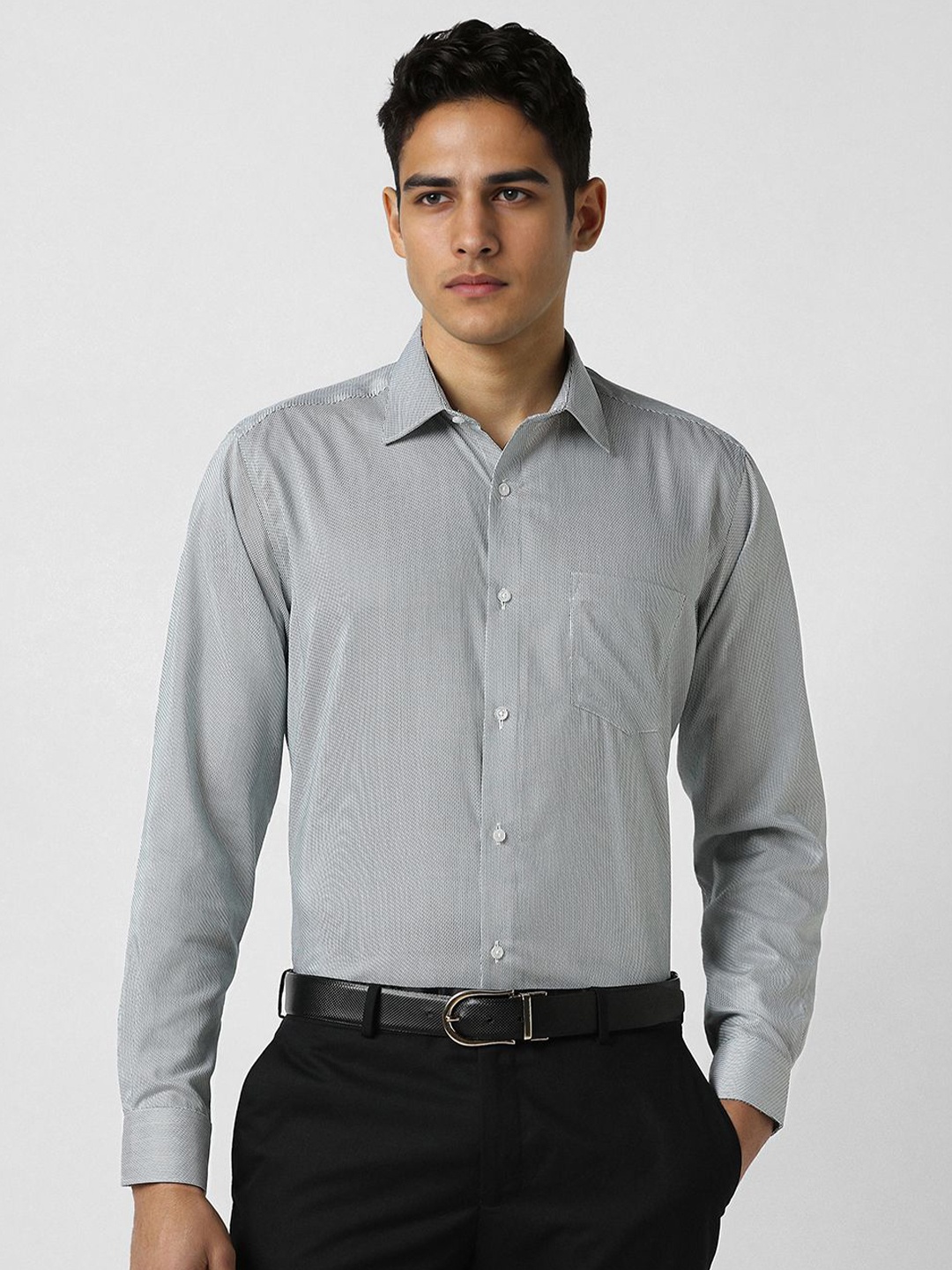 

Van Heusen Men Opaque Formal Shirt, Grey