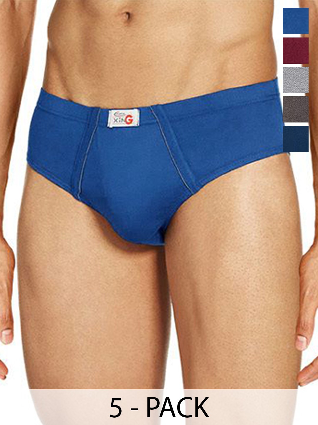 

Rupa Pack Of 5 Assorted Pure Cotton Basic Briefs - Frontline-Xing-Brief-IE-5--75
