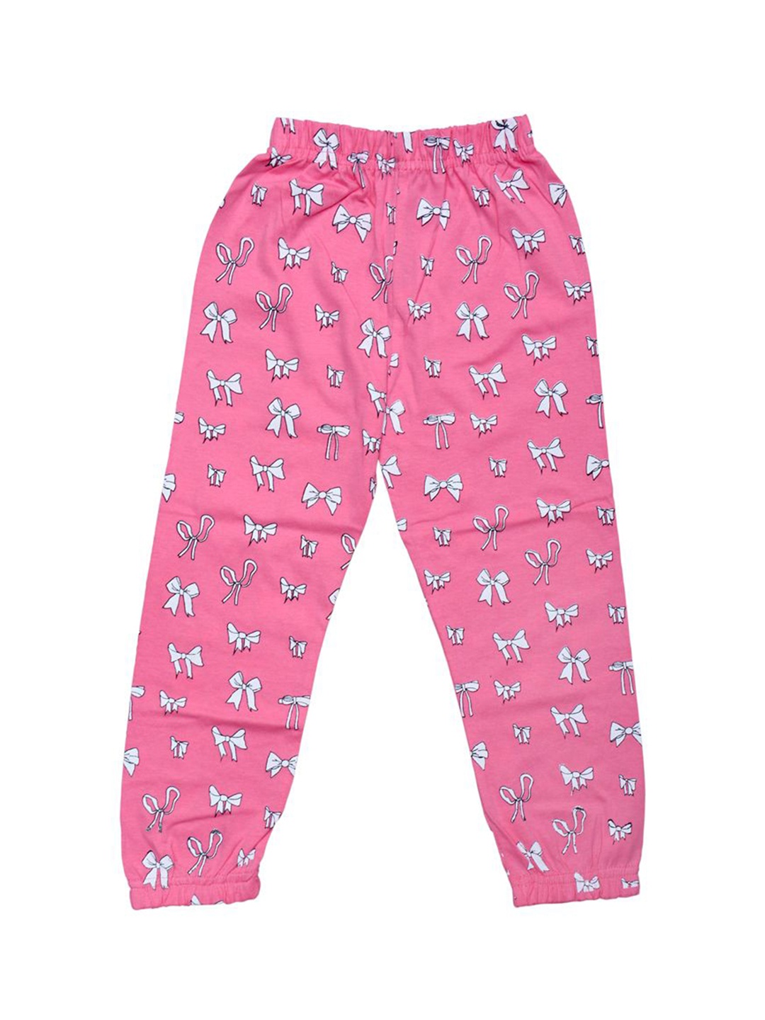 

FAZZA Girls Printed Cotton Mid-Rise Joggers, Pink