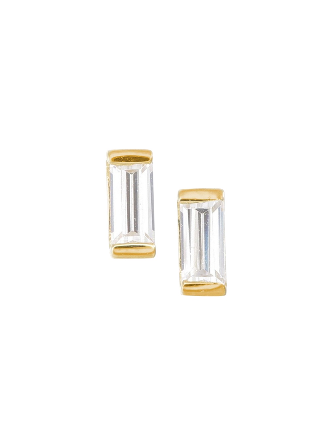

ISHI New York 925 Sterling Silver Golden Luminescence Studs, Gold