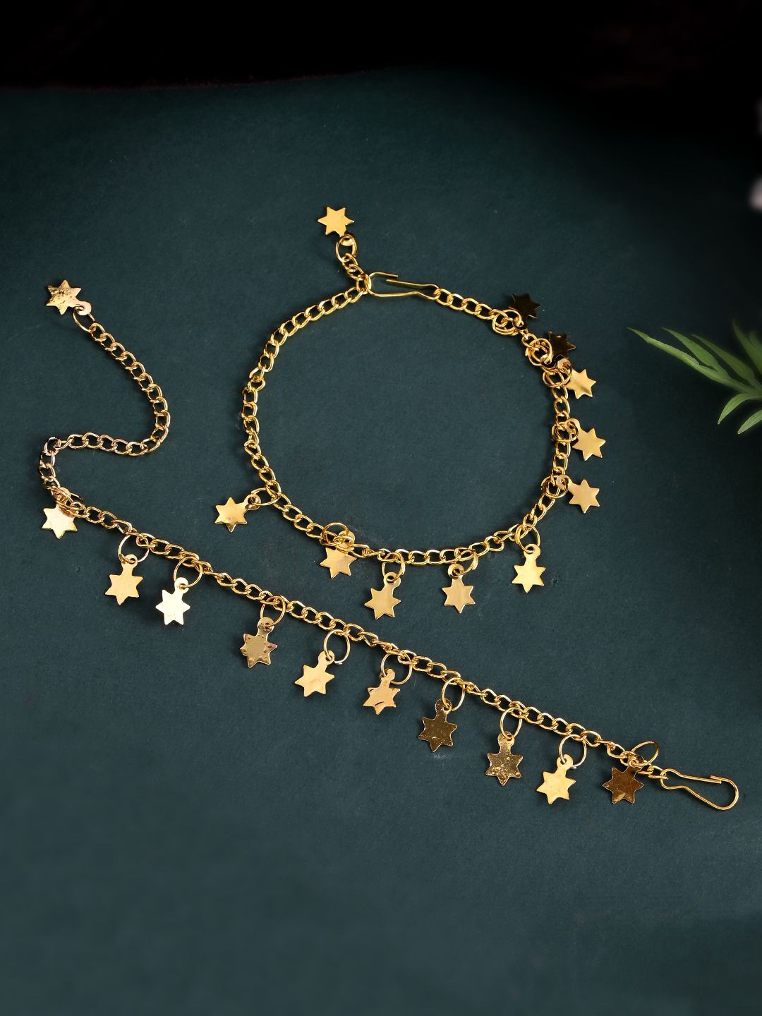 

Silvermerc Designs Gold-Plated Star Charm Anklet