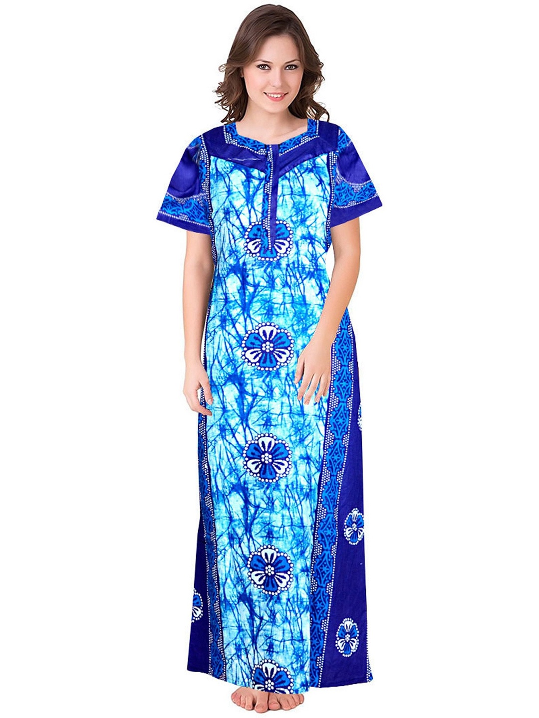 

PR PINK ROYAL Printed Maxi Nightdress, Blue