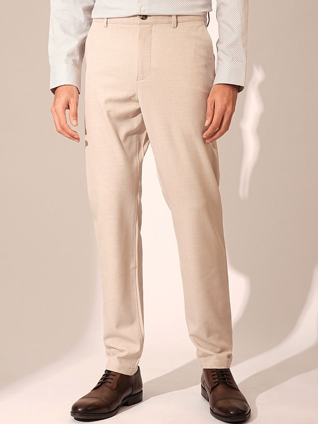 

SELECTED Men Slim Fit Trousers, Beige