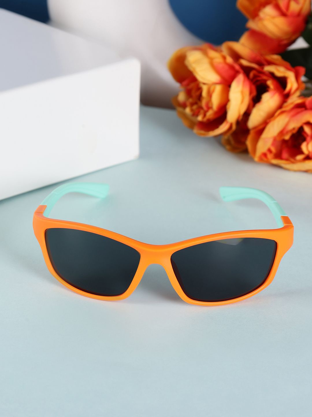 

PASSION PETALS Unisex Kids Aviator Sunglasses with UV Protected Lens 11-21orangeglasses, Black