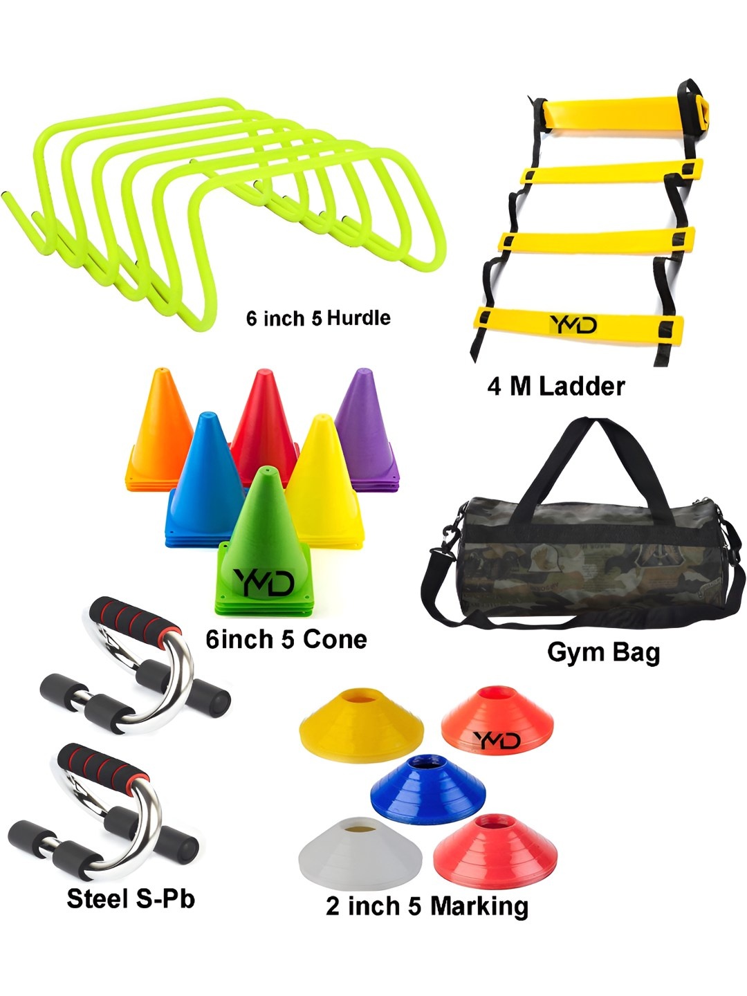 

YMD Set Of 21 Workout Accessories, Black