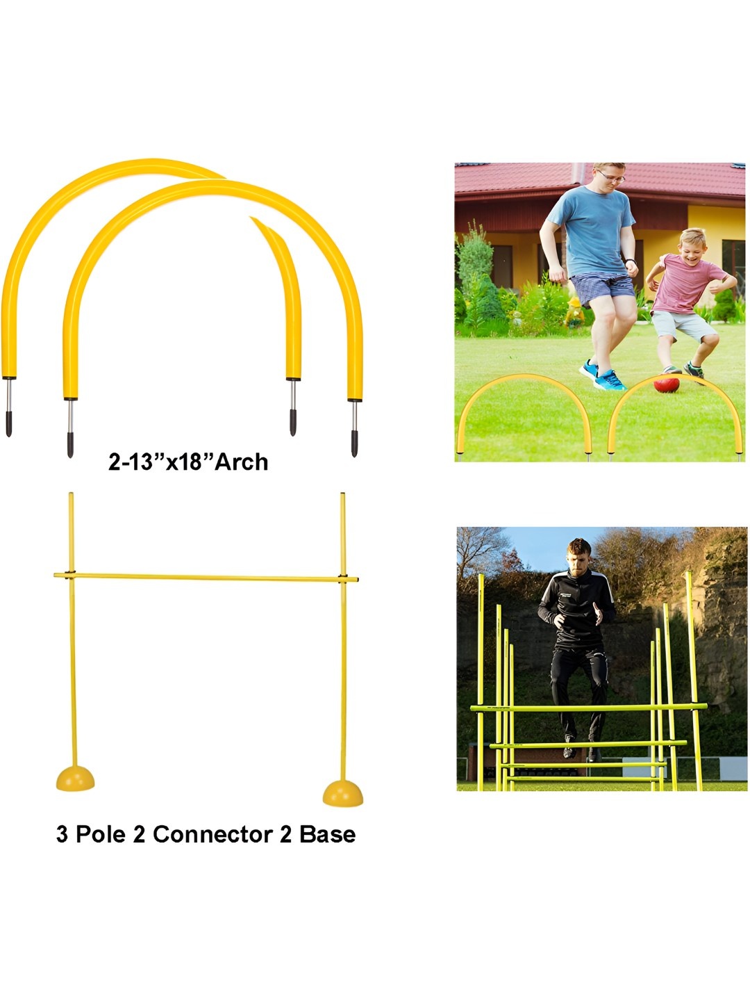 

YMD Set Of 9 Workout Accessories, Yellow
