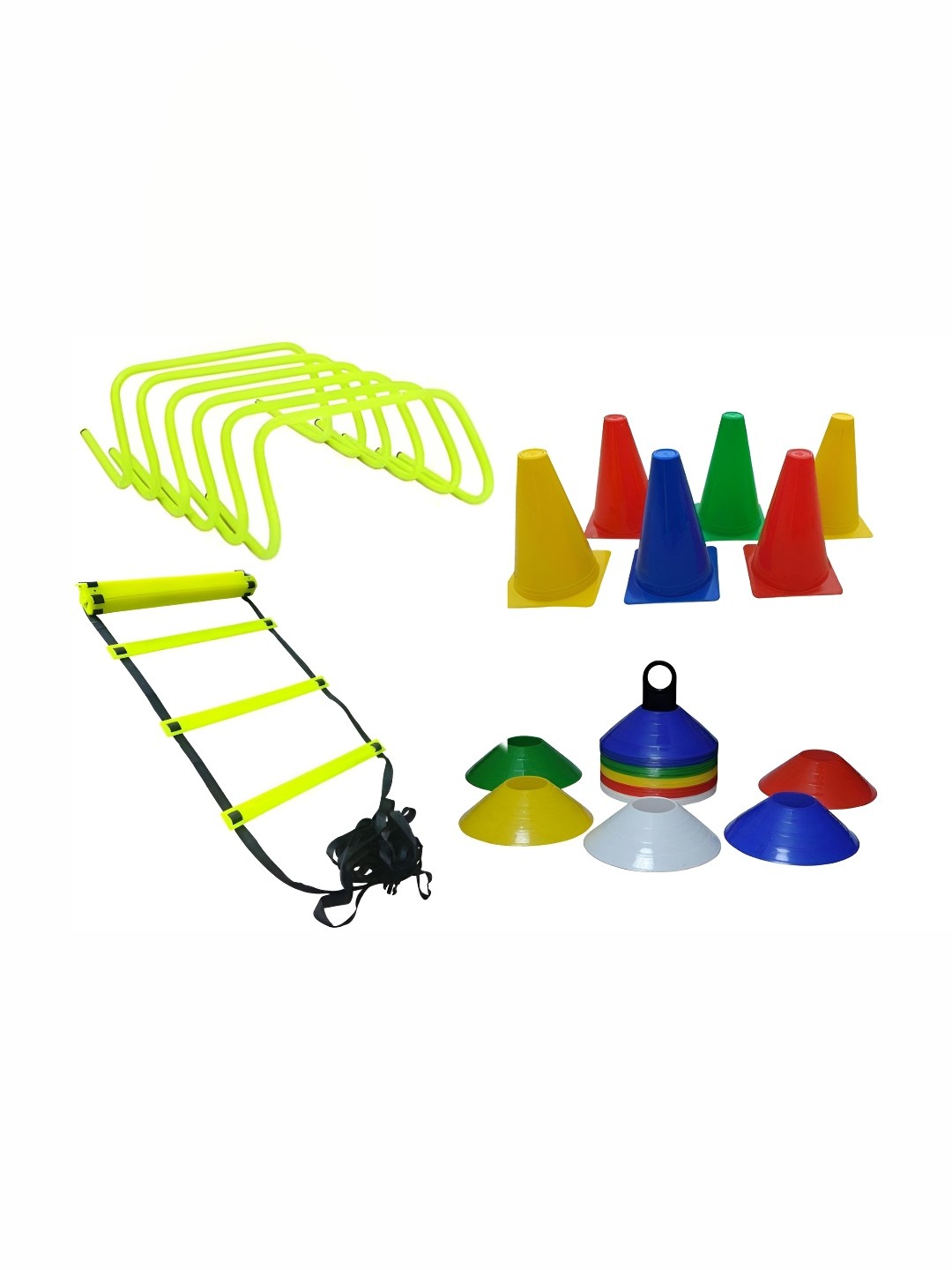 

YMD Set Of 23 Soccer Cone & Cone Marker With Hurdles & Ladder, Black