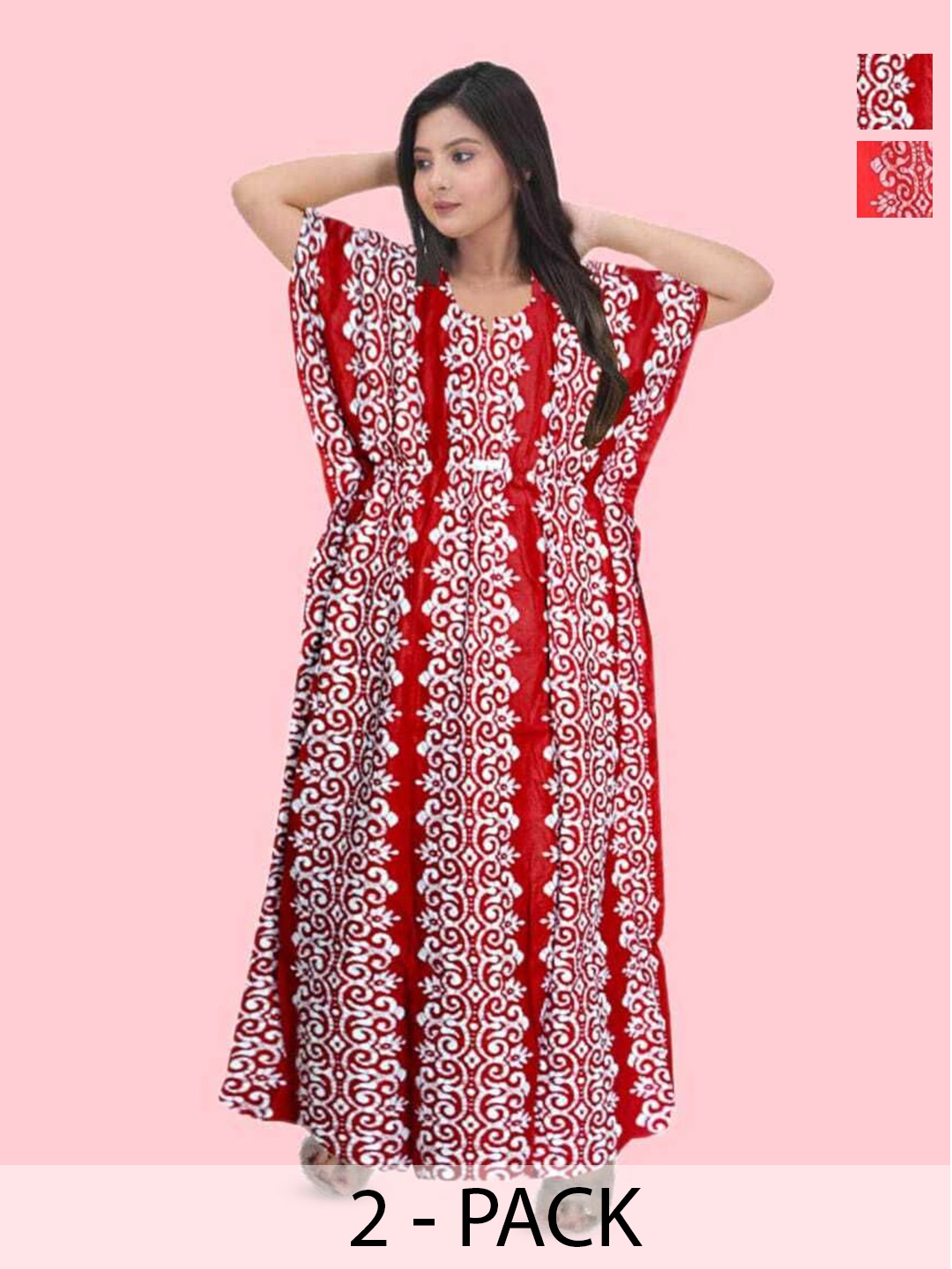 

PR PINK ROYAL Printed Maxi Nightdress
