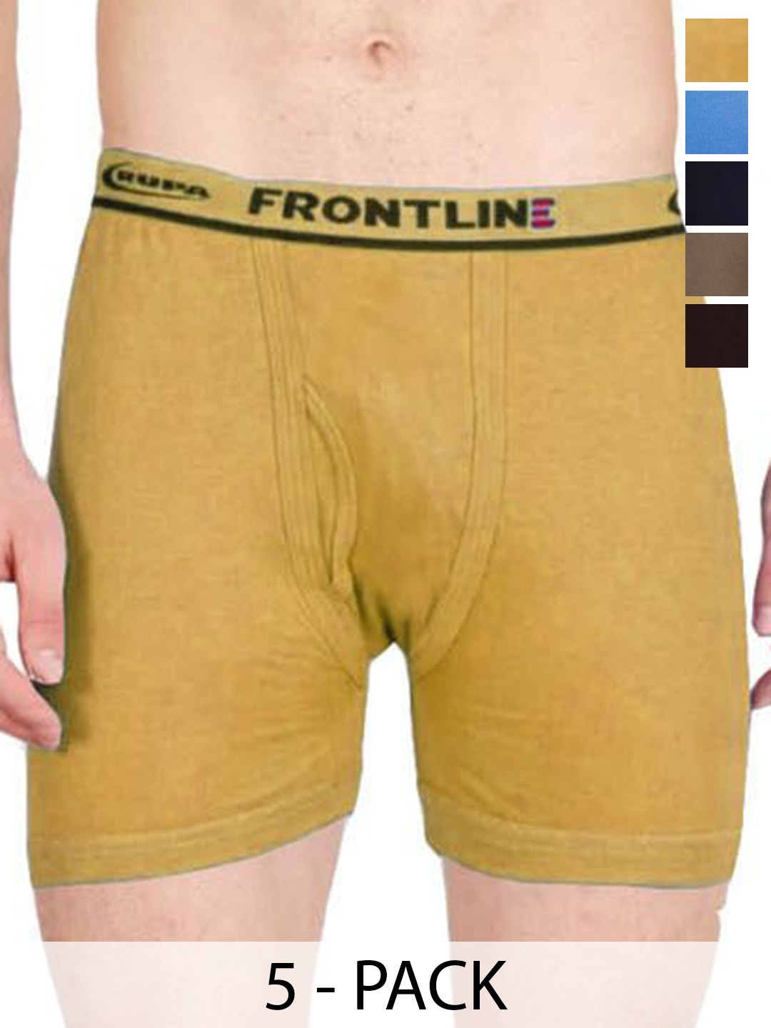 

Rupa Pack Of 5 Assorted Pure Combed Cotton Trunks Frontline-DCIF-5--95