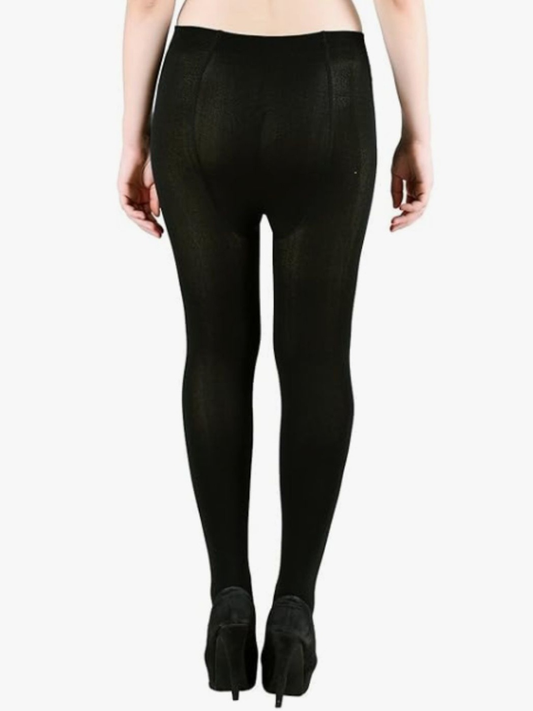 

HOT BEES High Waist Fleece Winter Fur Pantyhose Stockings, Black