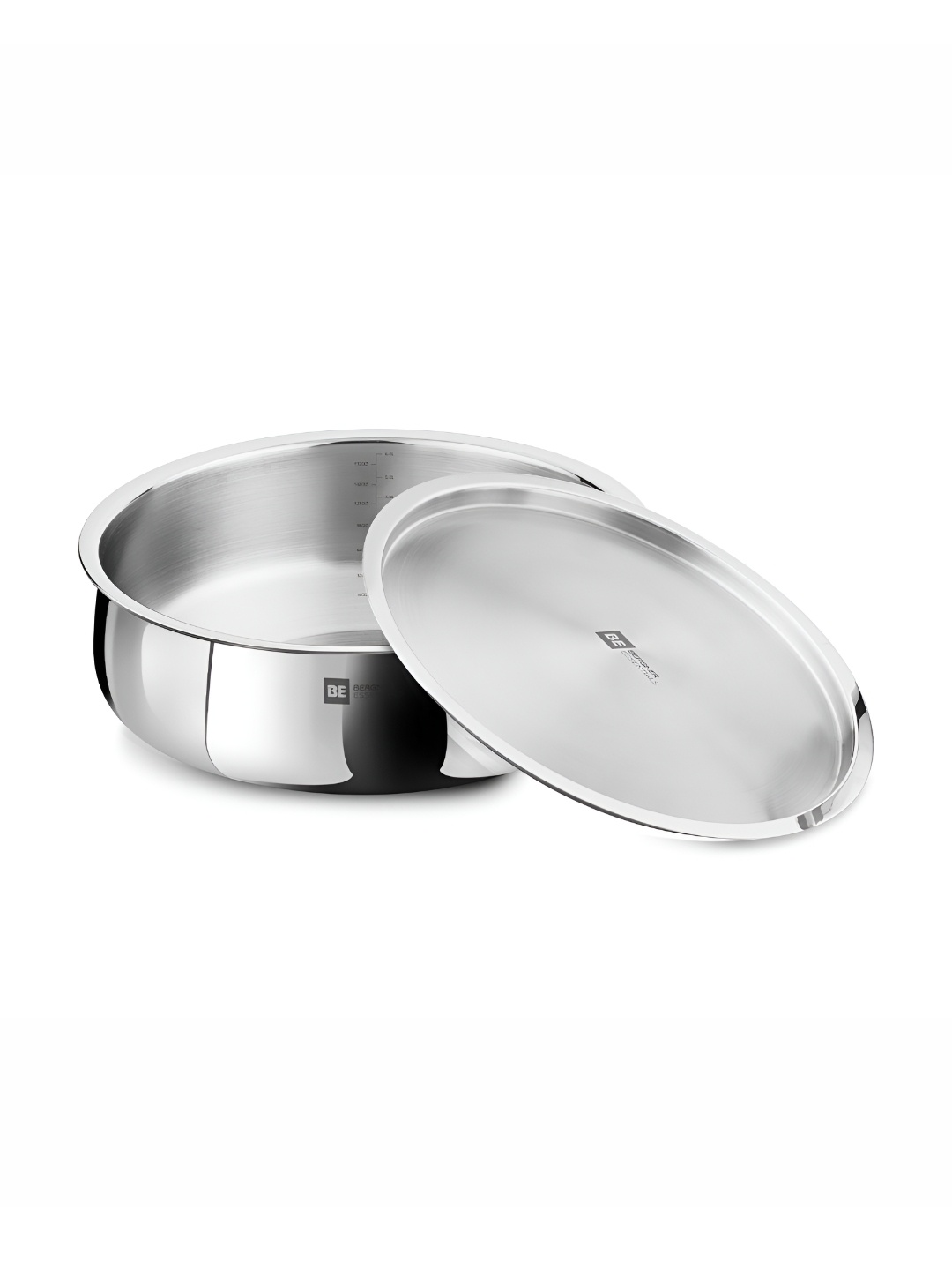 

BERGNER Silver-Toned Induction Base Stainless Steel Kadhai and Wok