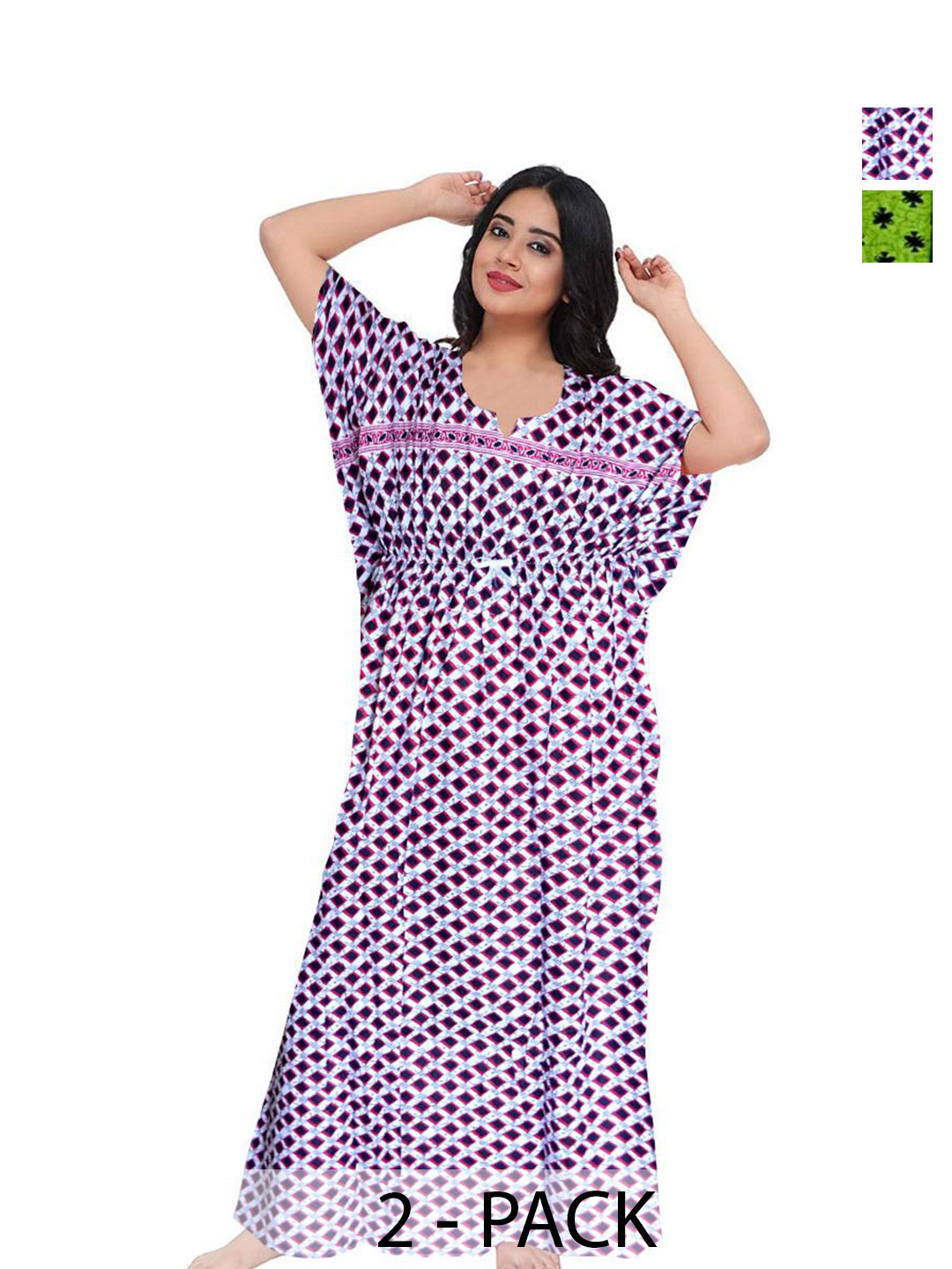 

PR PINK ROYAL Printed Maxi Nightdress