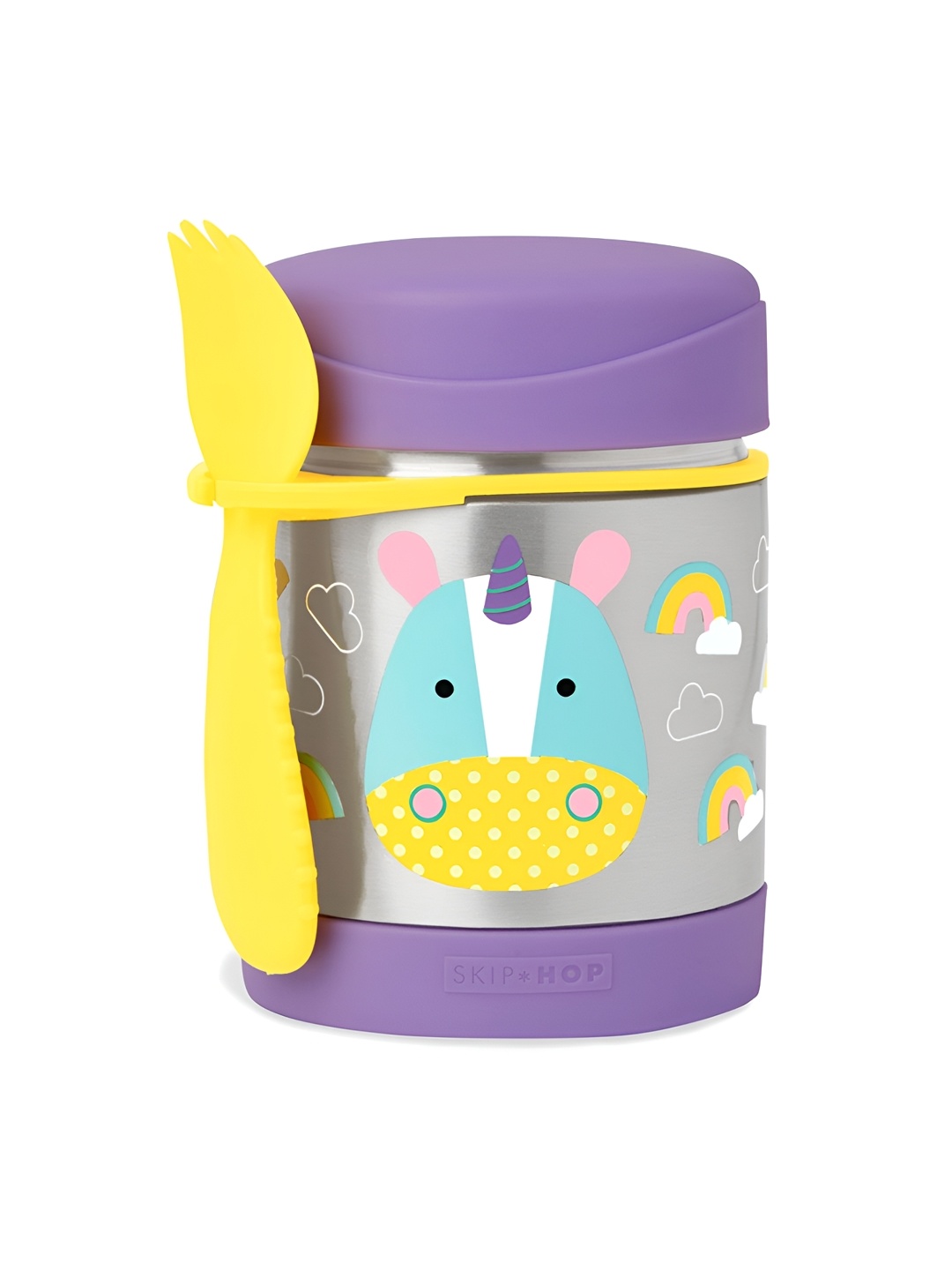 

SKIP HOP Kids Unicorn Purple & Yellow Stainless Steel Insulated Food Jar Lunch Box
