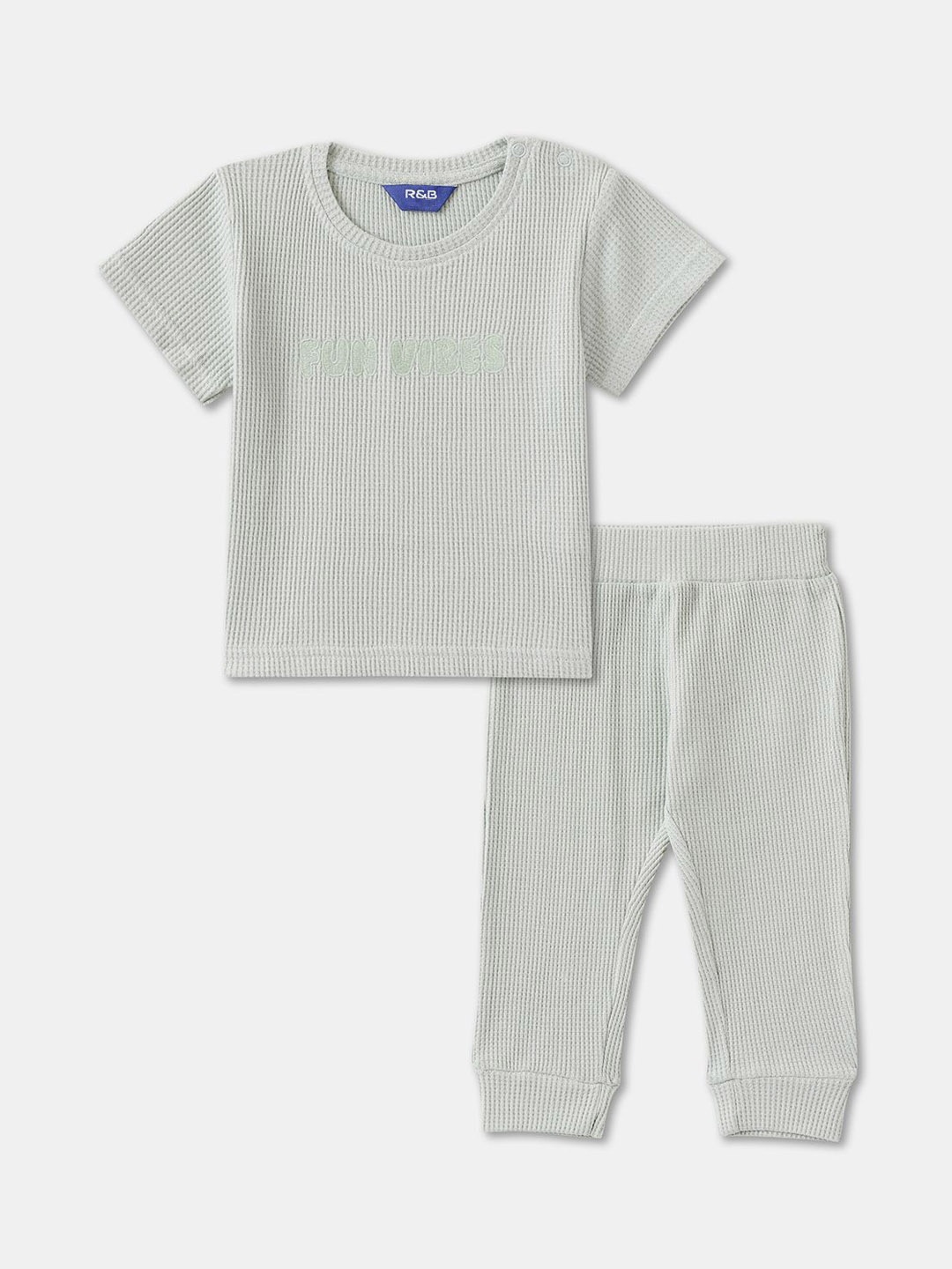 

R&B Boys Pure Cotton Night suit, Green