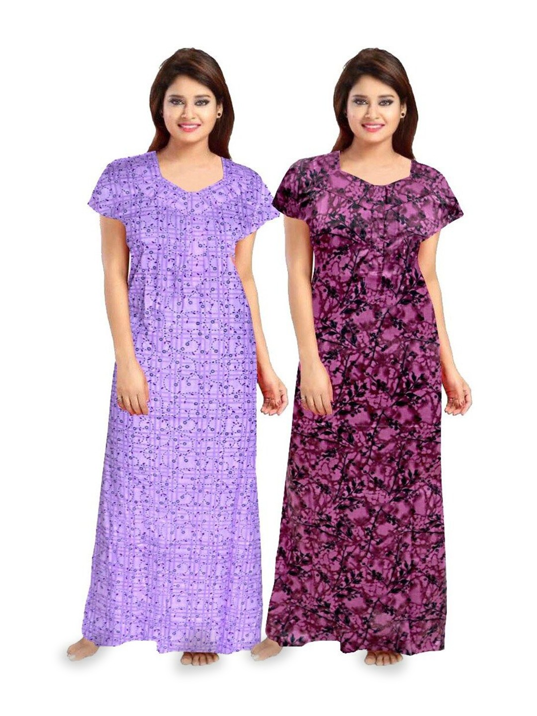

PR PINK ROYAL Printed Maxi Nightdress, Blue