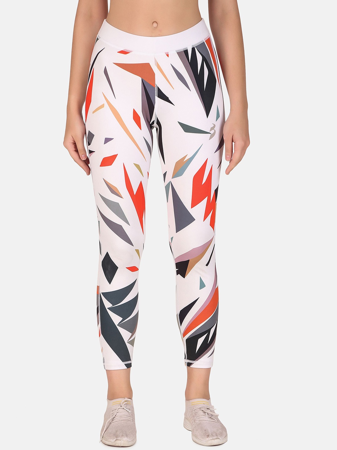 

BENZOS Women Printed Mid-Rise Tracksuits, White