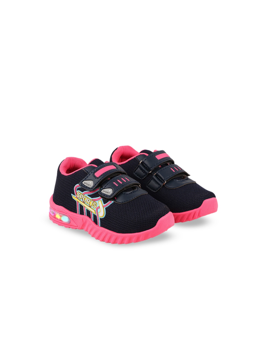 

LEVOT Kids Velcro LED Sneakers, Pink