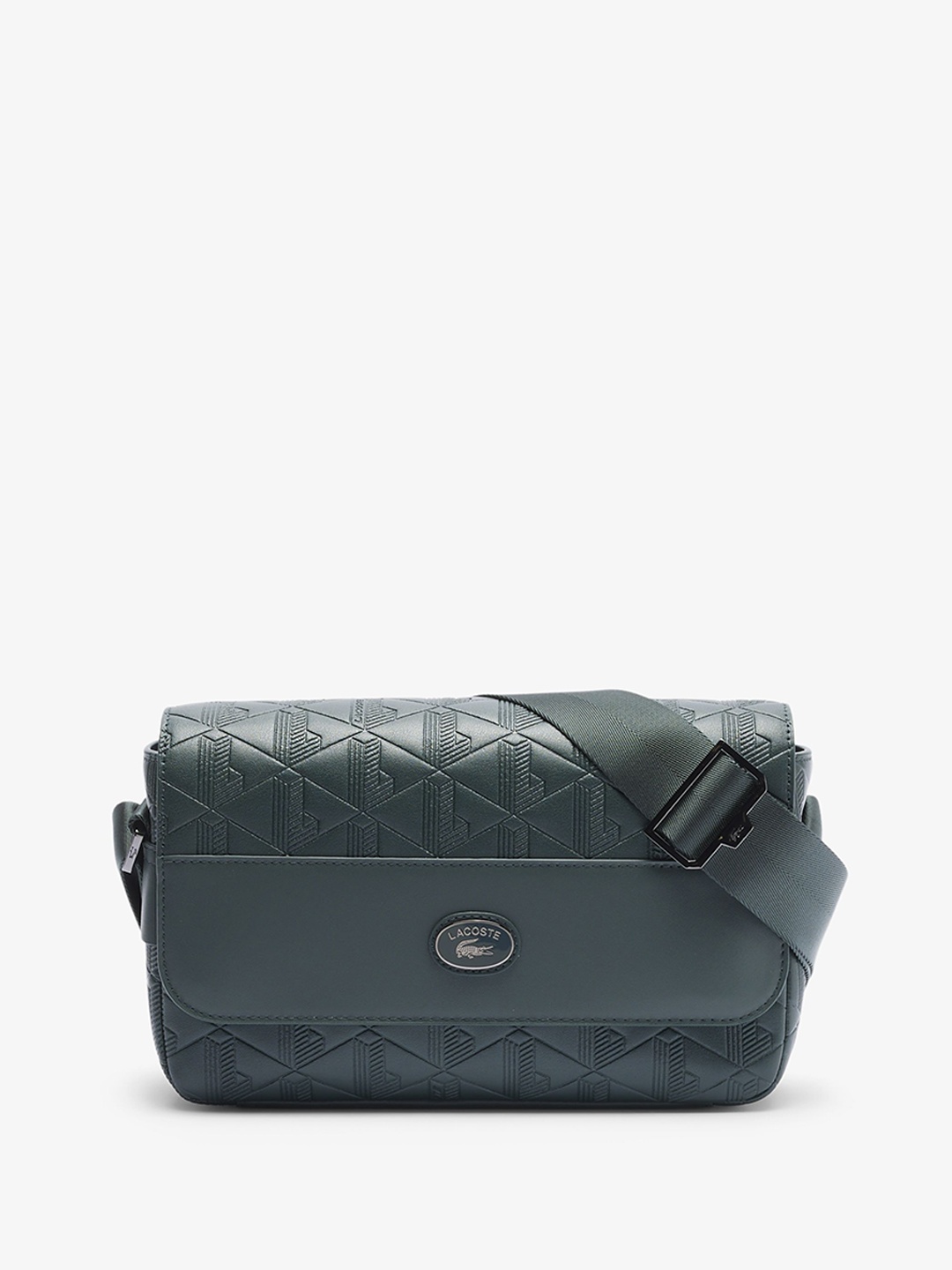 

Lacoste Unisex Nomogramme Textured Miniature Sling Bag, Green