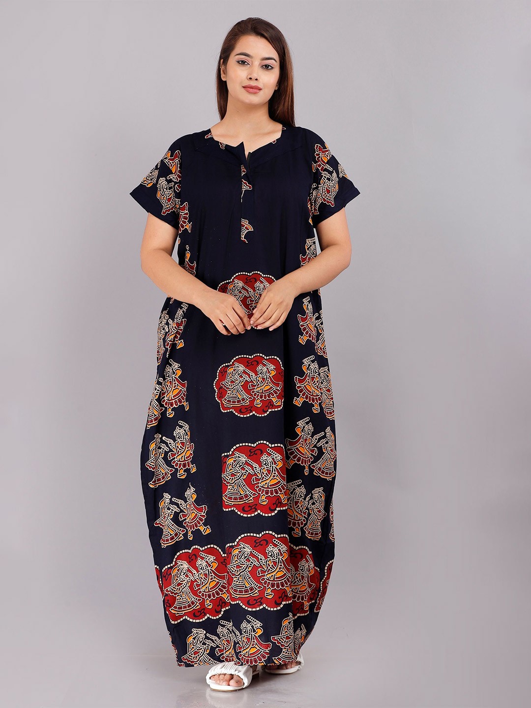 

PR PINK ROYAL Printed Maxi Nightdress, Blue