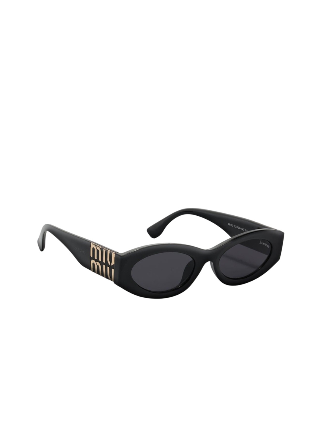 

ZAADRAN Unisex Cateye Sunglasses with Polarised and UV Protected Lens IRELAND-BLACK