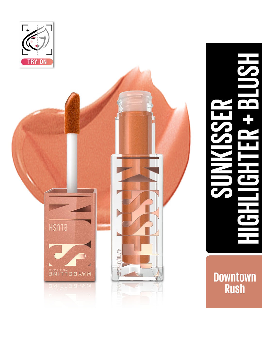 

Maybelline New York Sunkisser 12H Wear Highlighter + Blush 4.7g - Downtown Rush 01, Peach