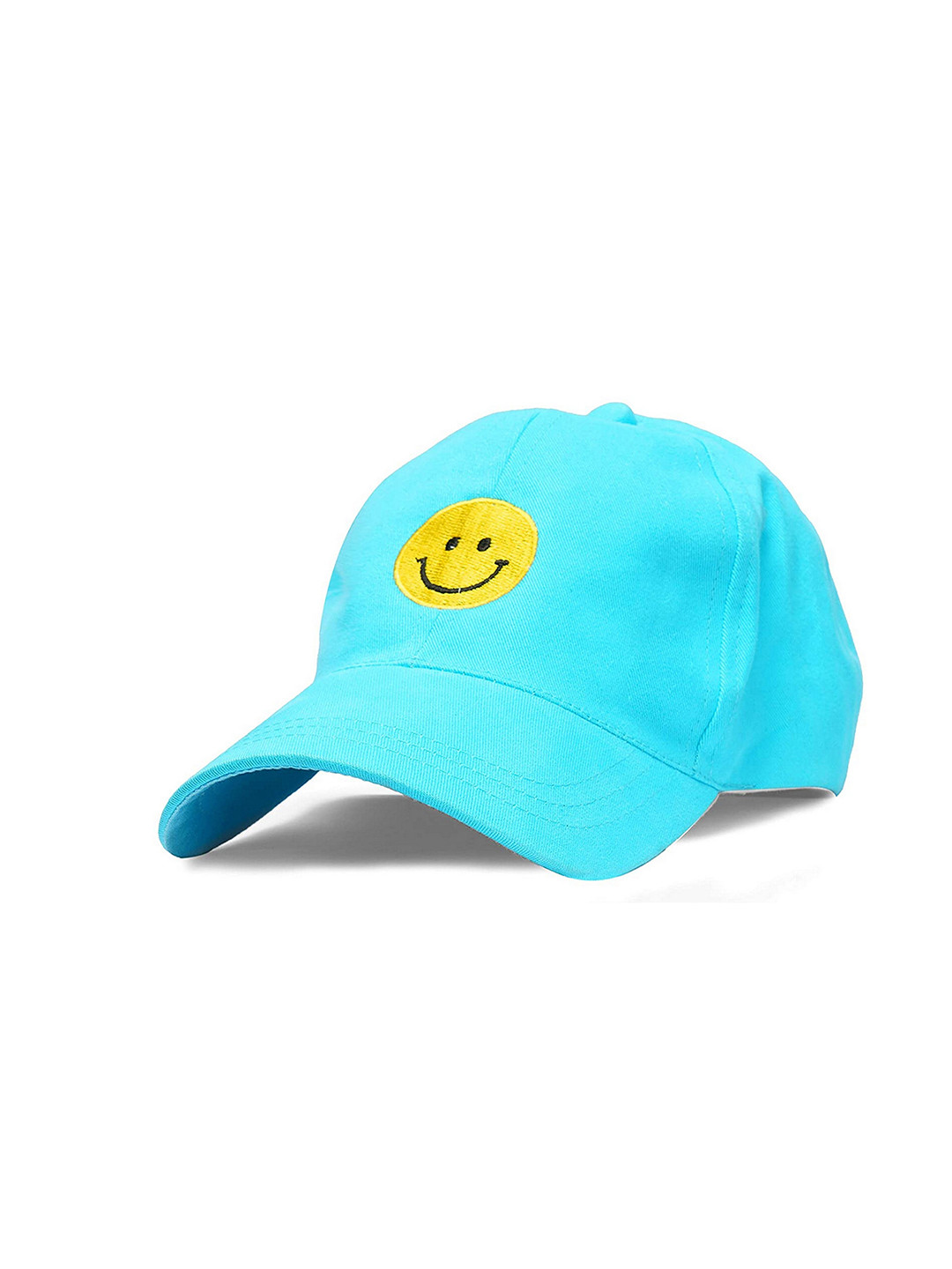 

Infispace Men Embroidered Pure Cotton Smiley Summer Cap, Blue