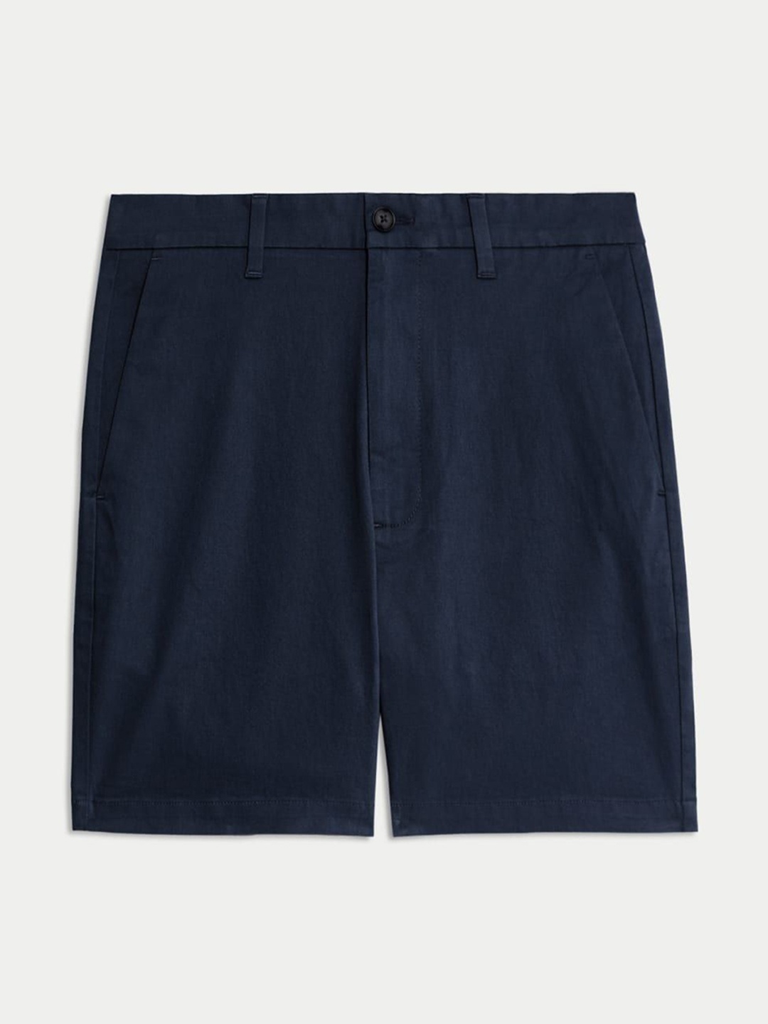 

Marks & Spencer Men High-Rise Regular Fit Chino Shorts, Navy blue