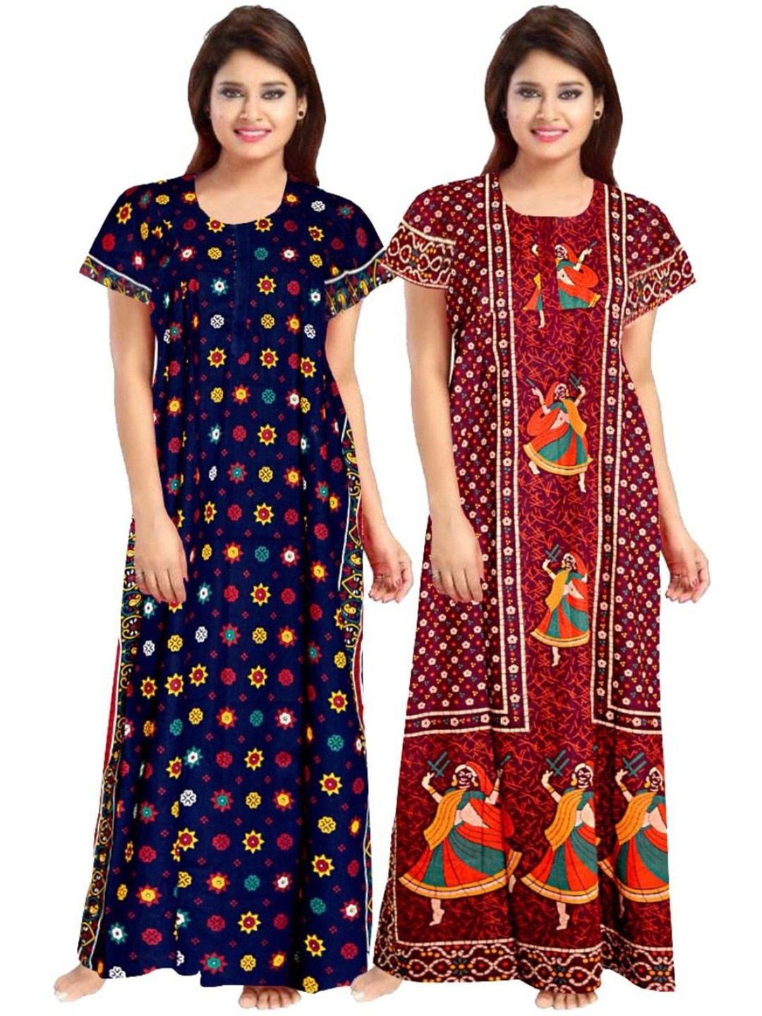 

PR PINK ROYAL Printed Maxi Nightdress, Blue