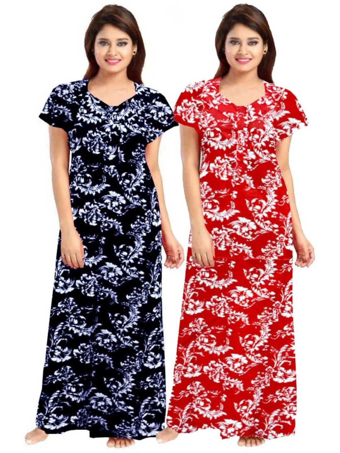 

PR PINK ROYAL Printed Maxi Nightdress, Blue