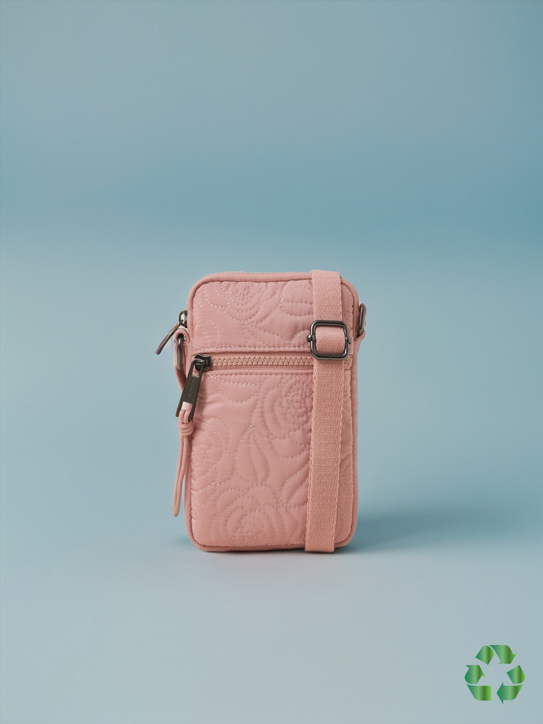 

Accessorize Women Textured Crossbody Sling Bag, Pink
