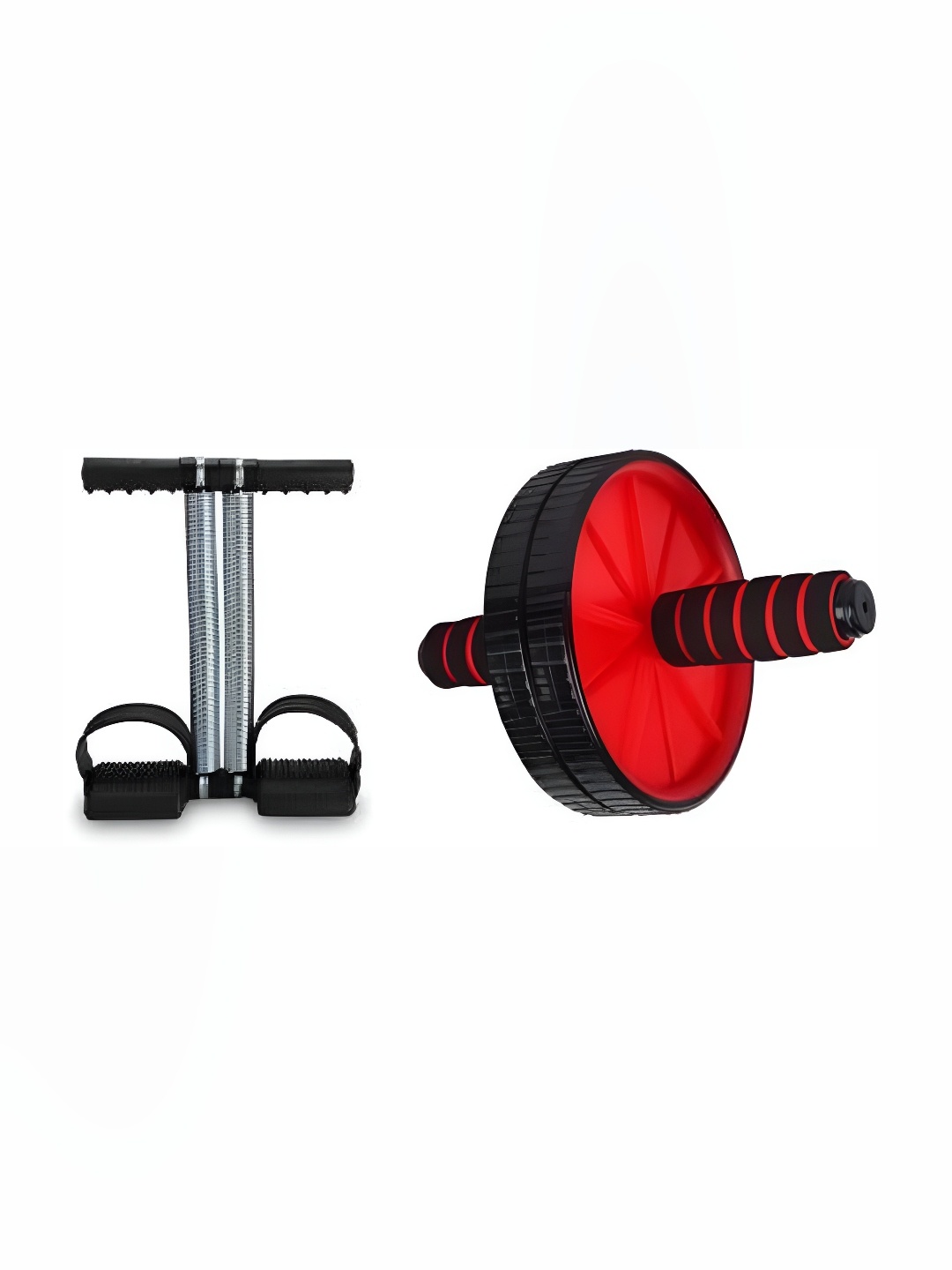 

YMD Set Of 2 Roller & Tummy Trimmer Workout Accessories, Black