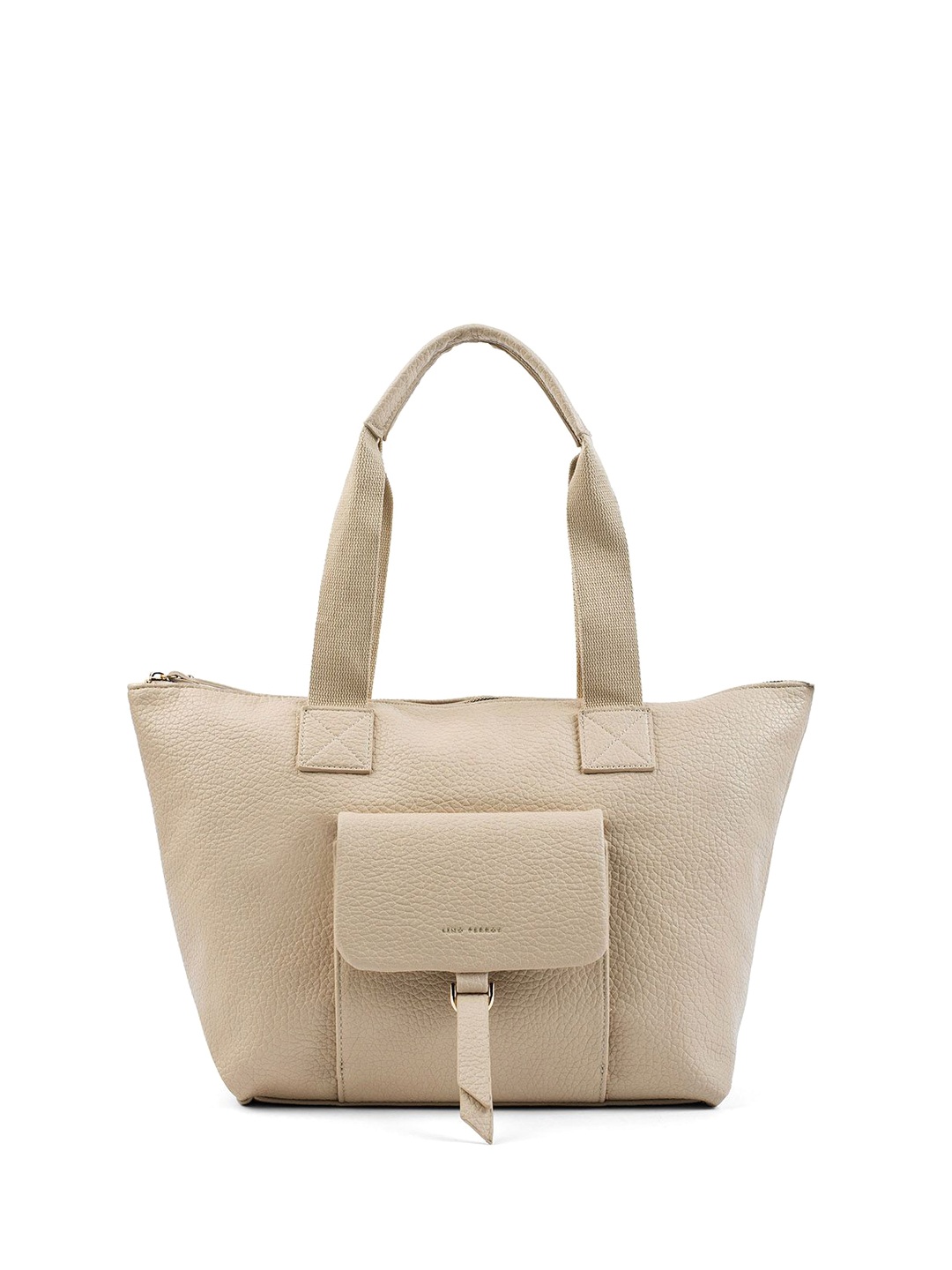 

Lino Perros Textured PU Oversized Shopper Tote Bag, Beige