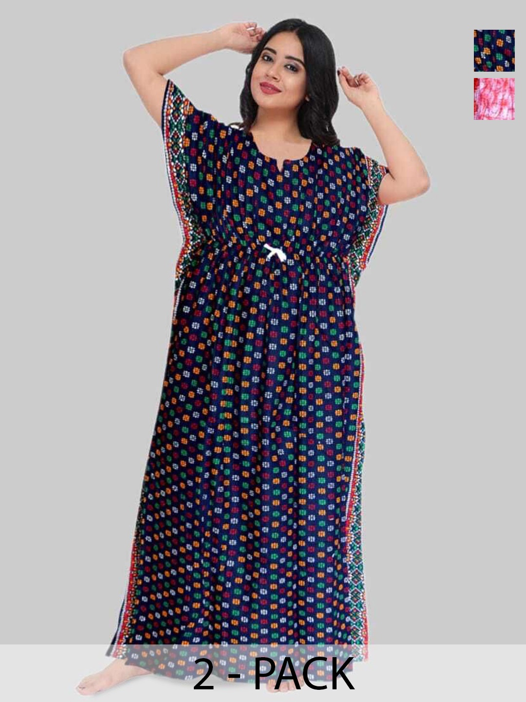 

PR PINK ROYAL Printed Maxi Nightdress, Red