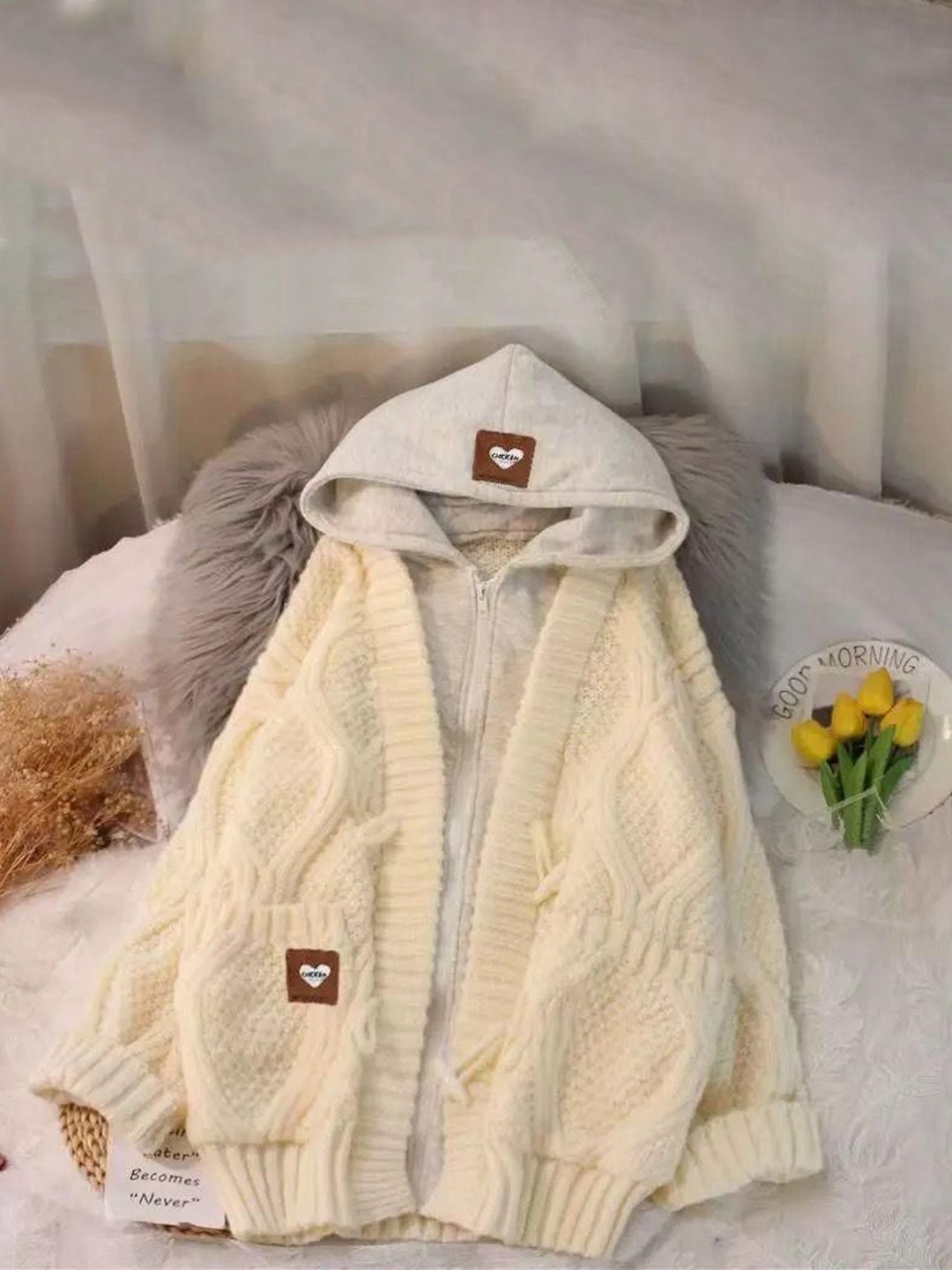 

Alamode By Akanksha Emma Thick Oversized Winter Jacket, Beige
