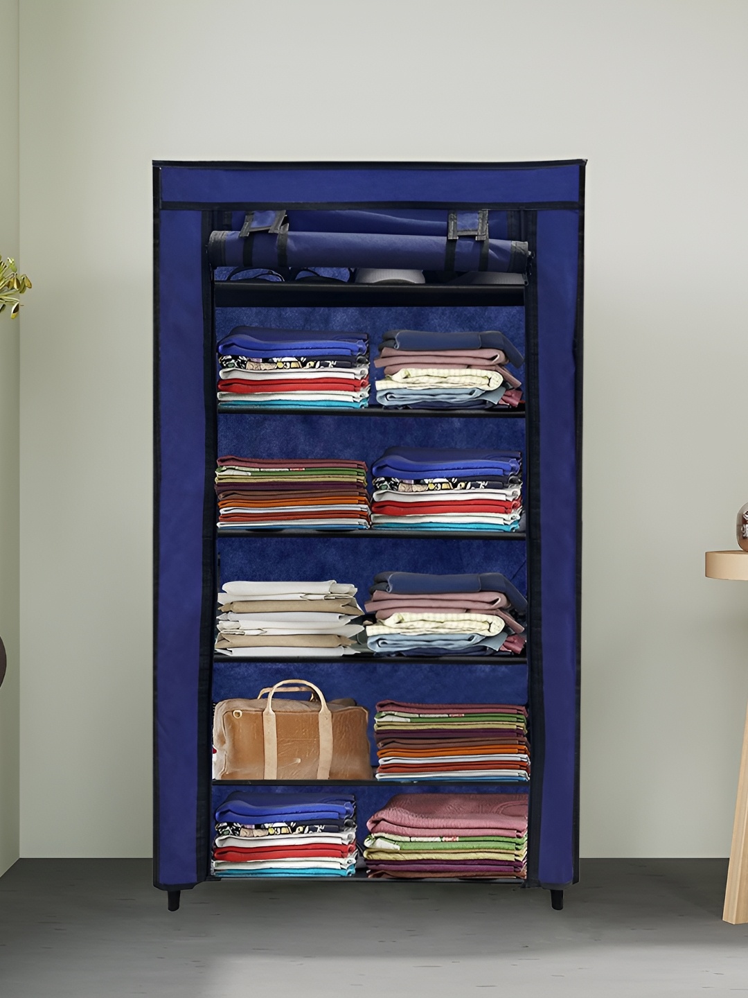

Rmerchants Blue 6 Tiers Collapsible Wardrobe