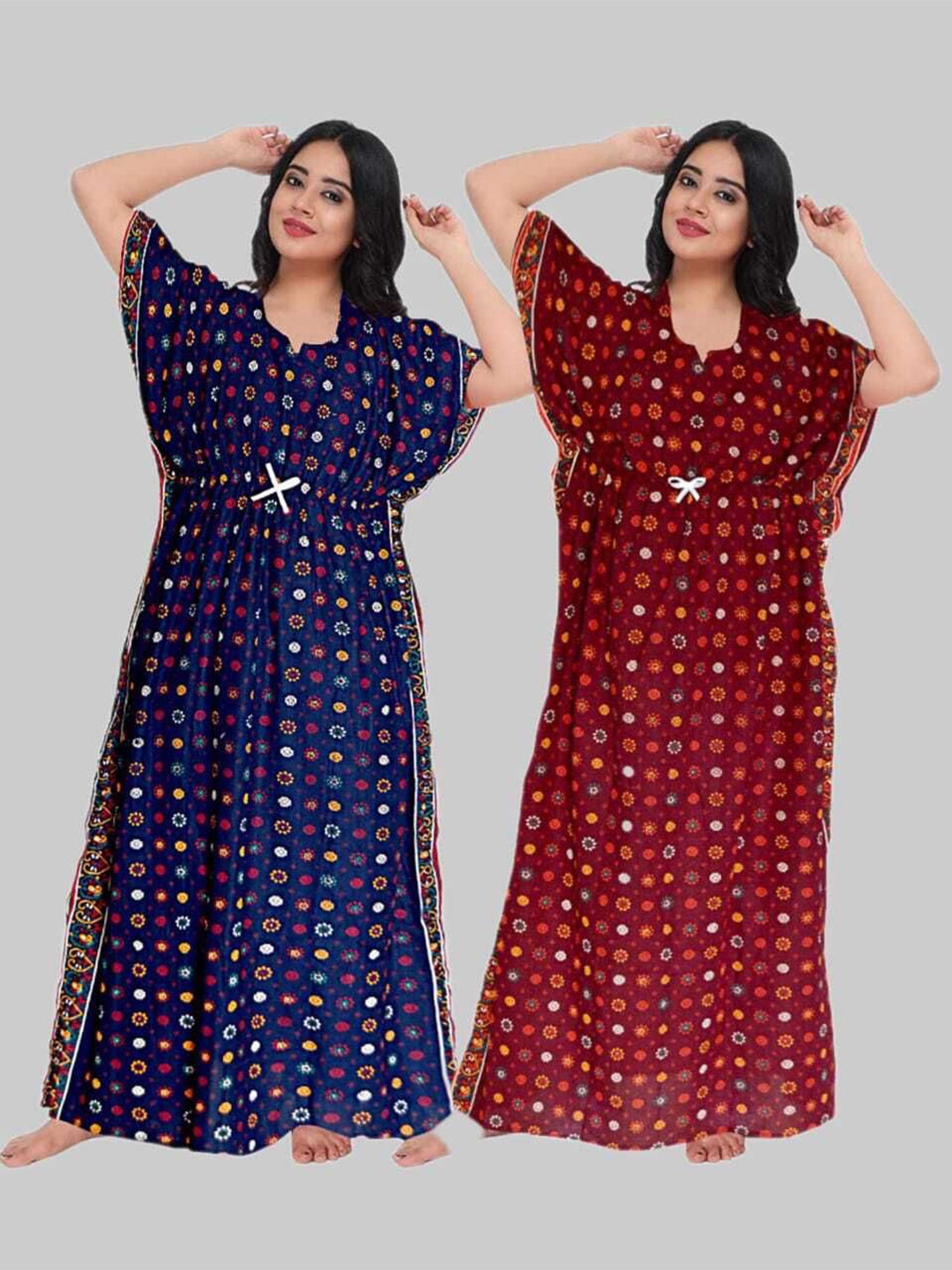 

PR PINK ROYAL Printed Maxi Nightdress, Blue